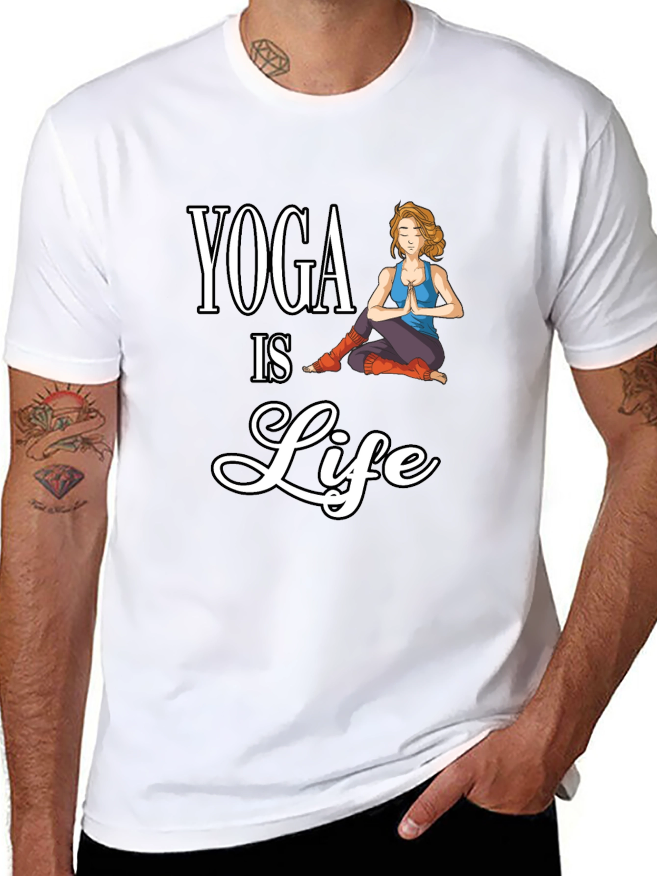 Yoga is Life Black Graphic Tee