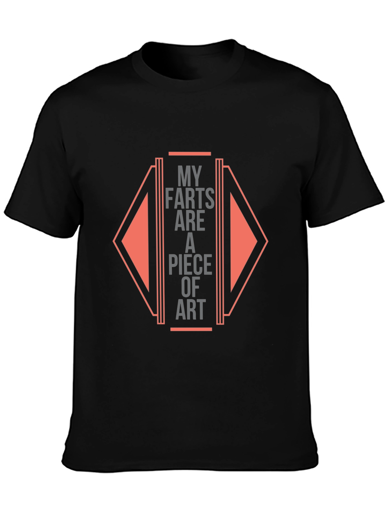Funny Farts Art Graphic Black Tee