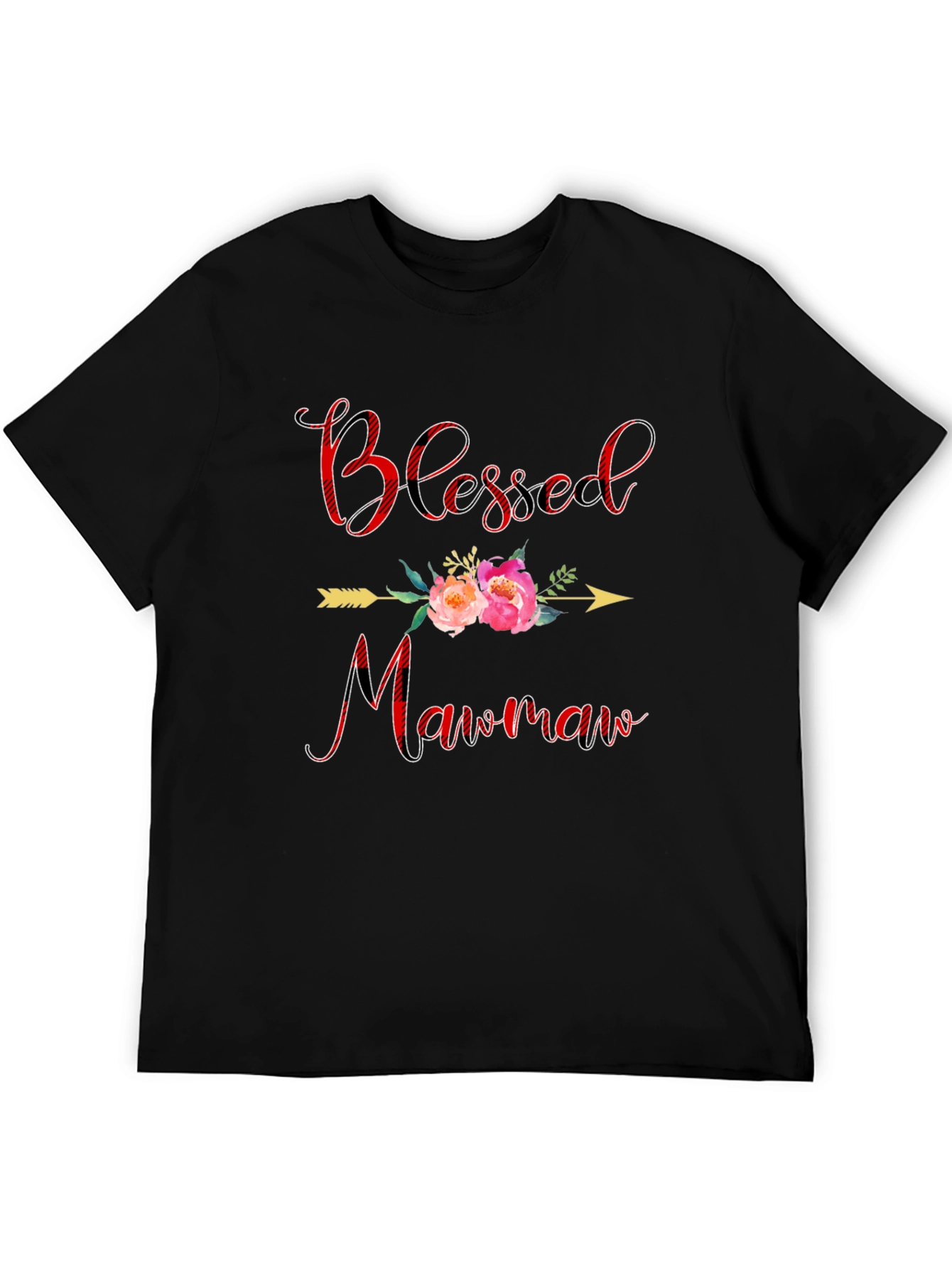 Blessed Mawmaw Black Graphic T-Shirt