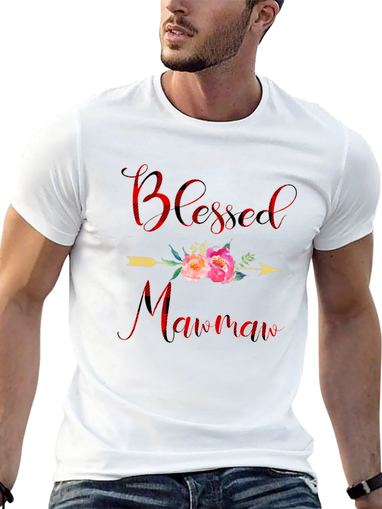 Blessed Mawmaw Black Graphic T-Shirt