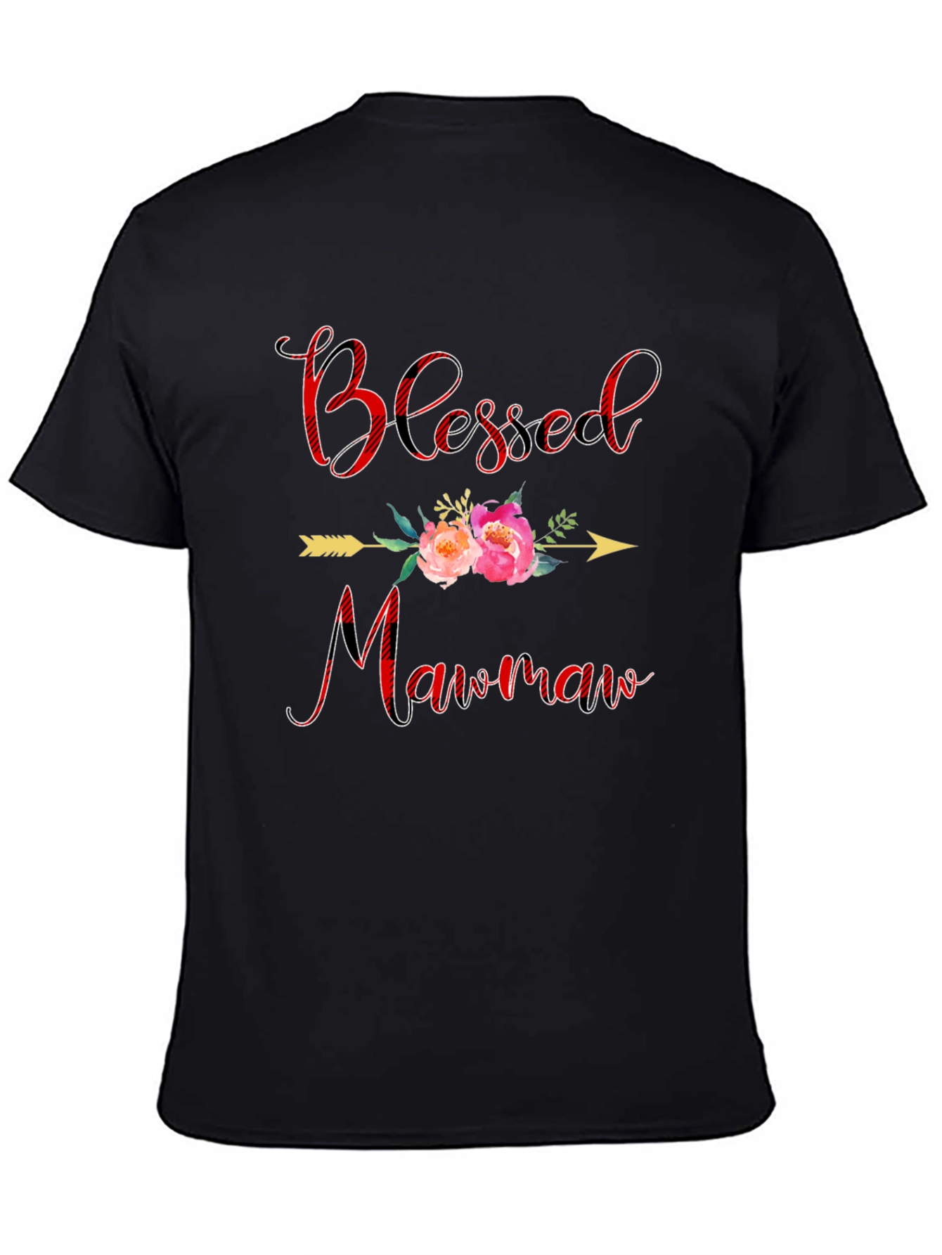 Blessed Mawmaw Black Graphic T-Shirt