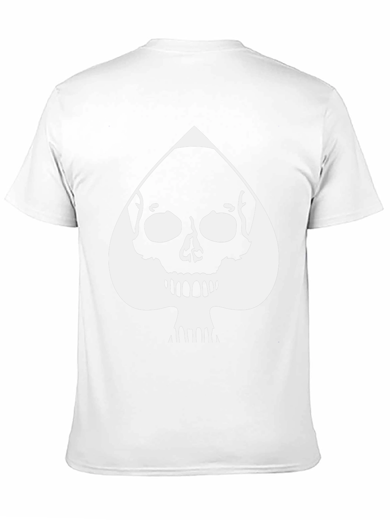 Skull Spade Graphic Tee - Black Cotton T-Shirt