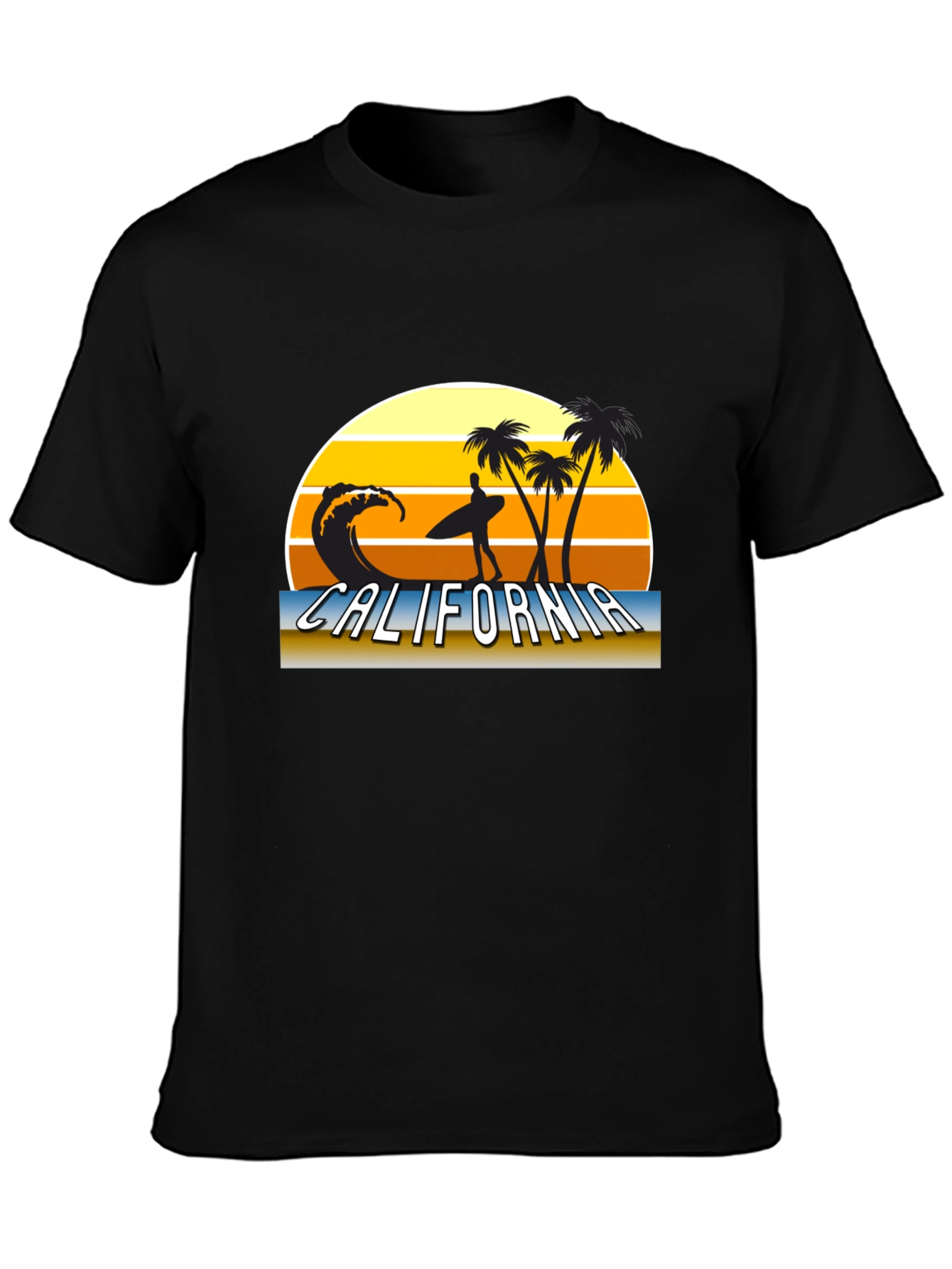 California Surf Scene Graphic T-Shirt