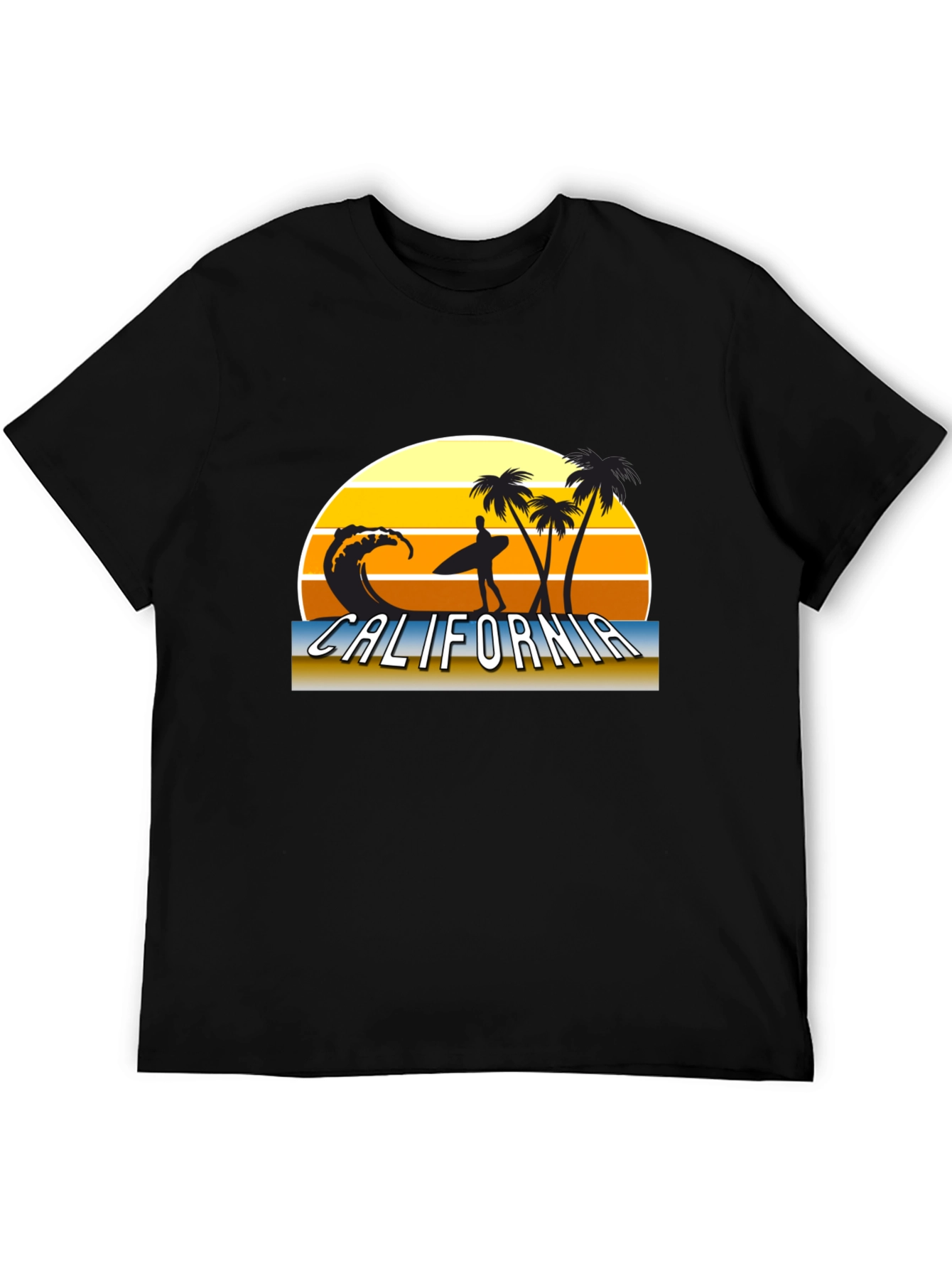 California Surf Scene Graphic T-Shirt