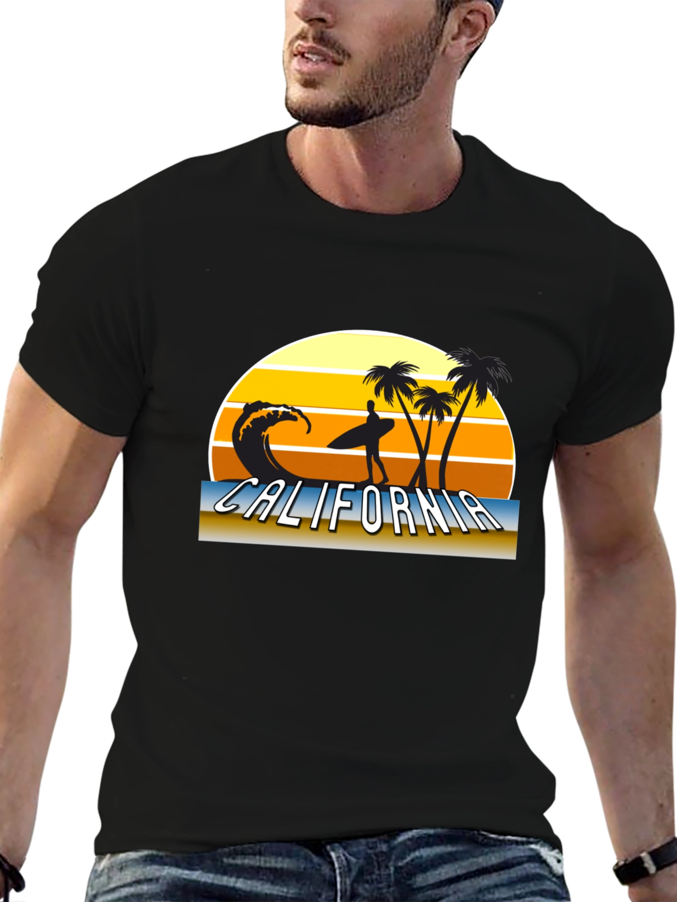 California Surf Scene Graphic T-Shirt