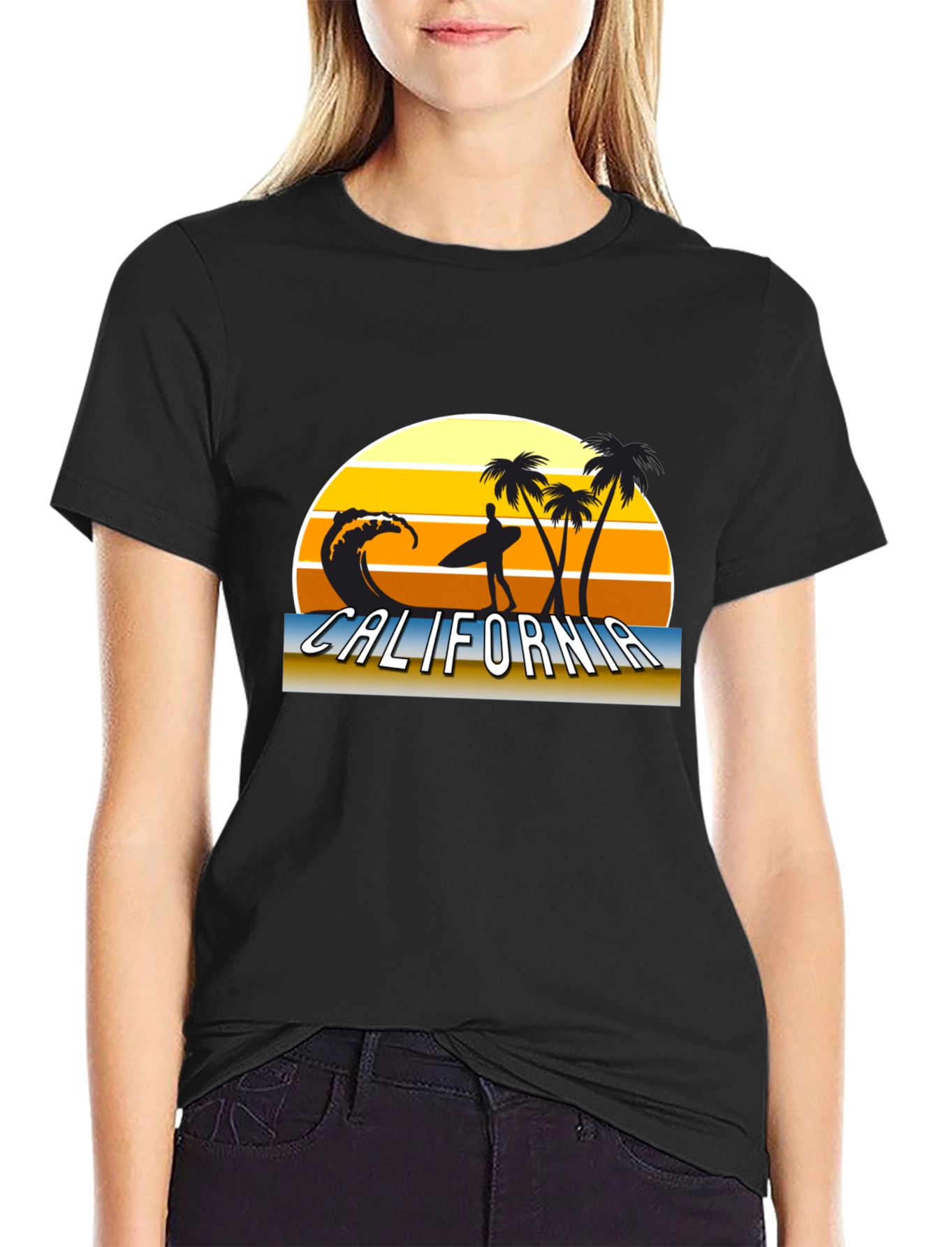 California Surf Scene Graphic T-Shirt