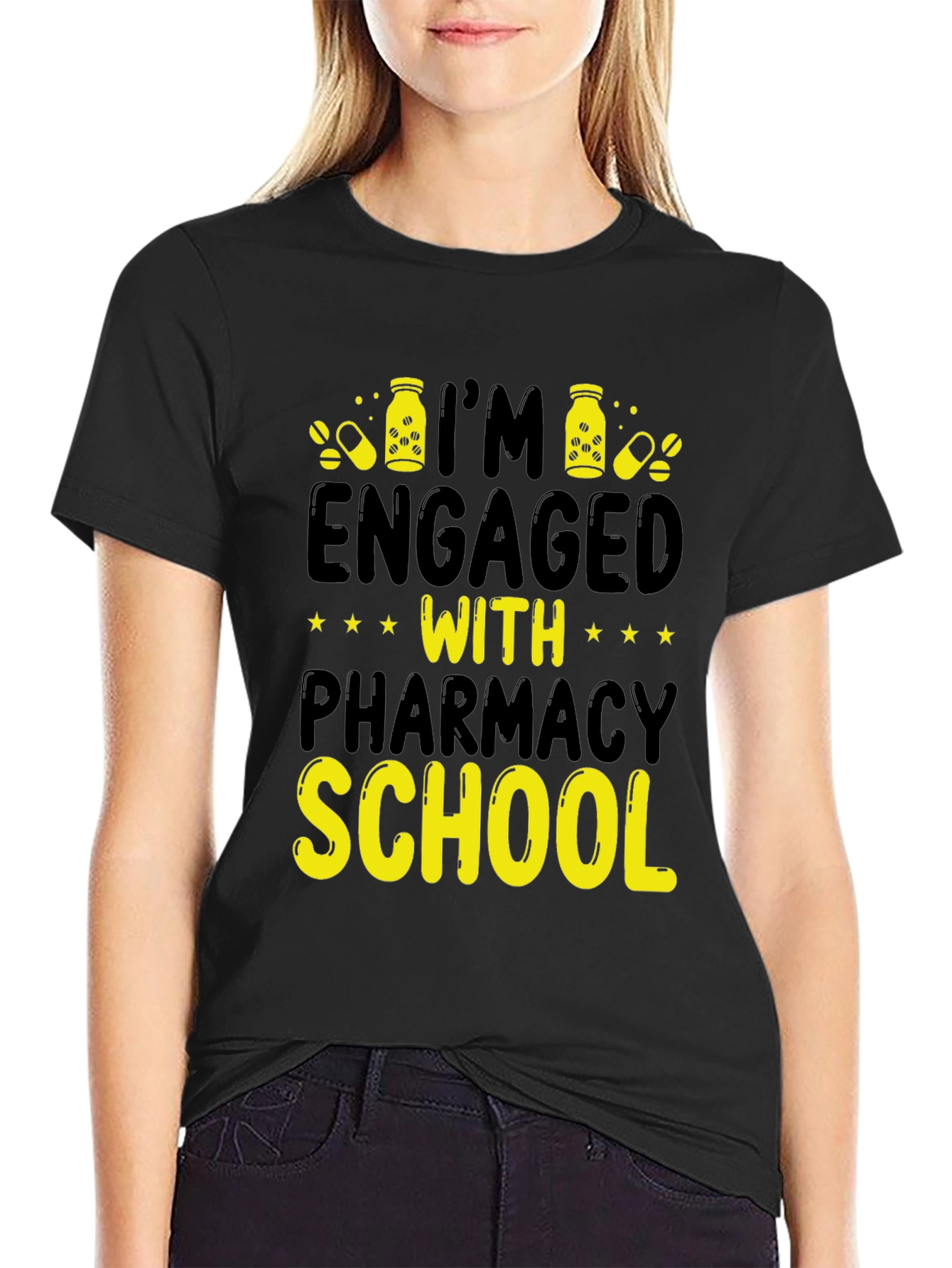Engaged with Pharmacy School T-Shirt