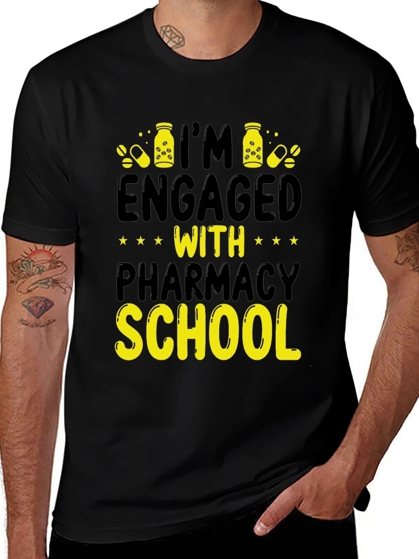Engaged with Pharmacy School T-Shirt
