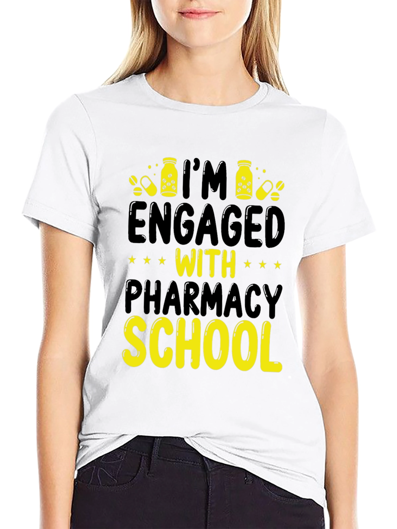Engaged with Pharmacy School T-Shirt
