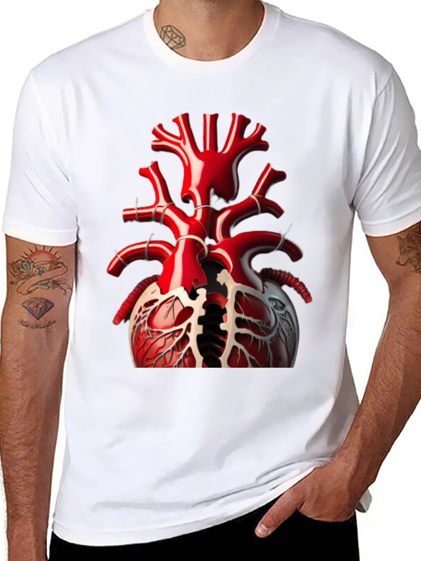 Anatomical Heart T-Shirt - Bold Graphic Tee