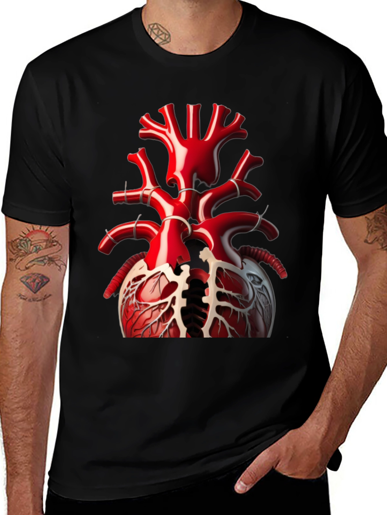Anatomical Heart T-Shirt - Bold Graphic Tee