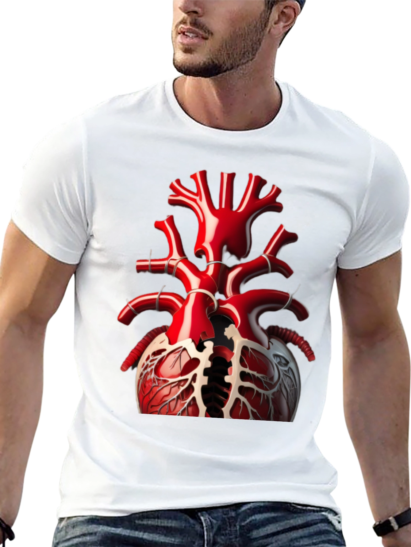 Anatomical Heart T-Shirt - Bold Graphic Tee