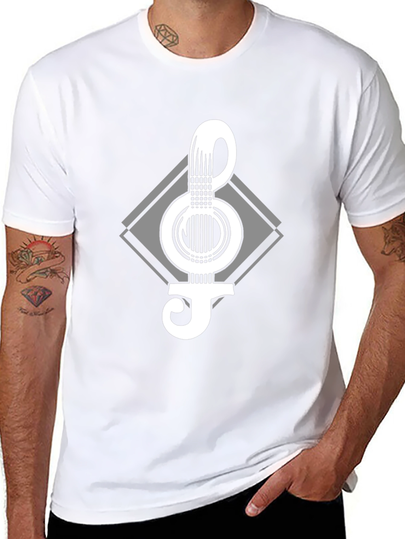 Guitar Treble Clef Graphic Tee