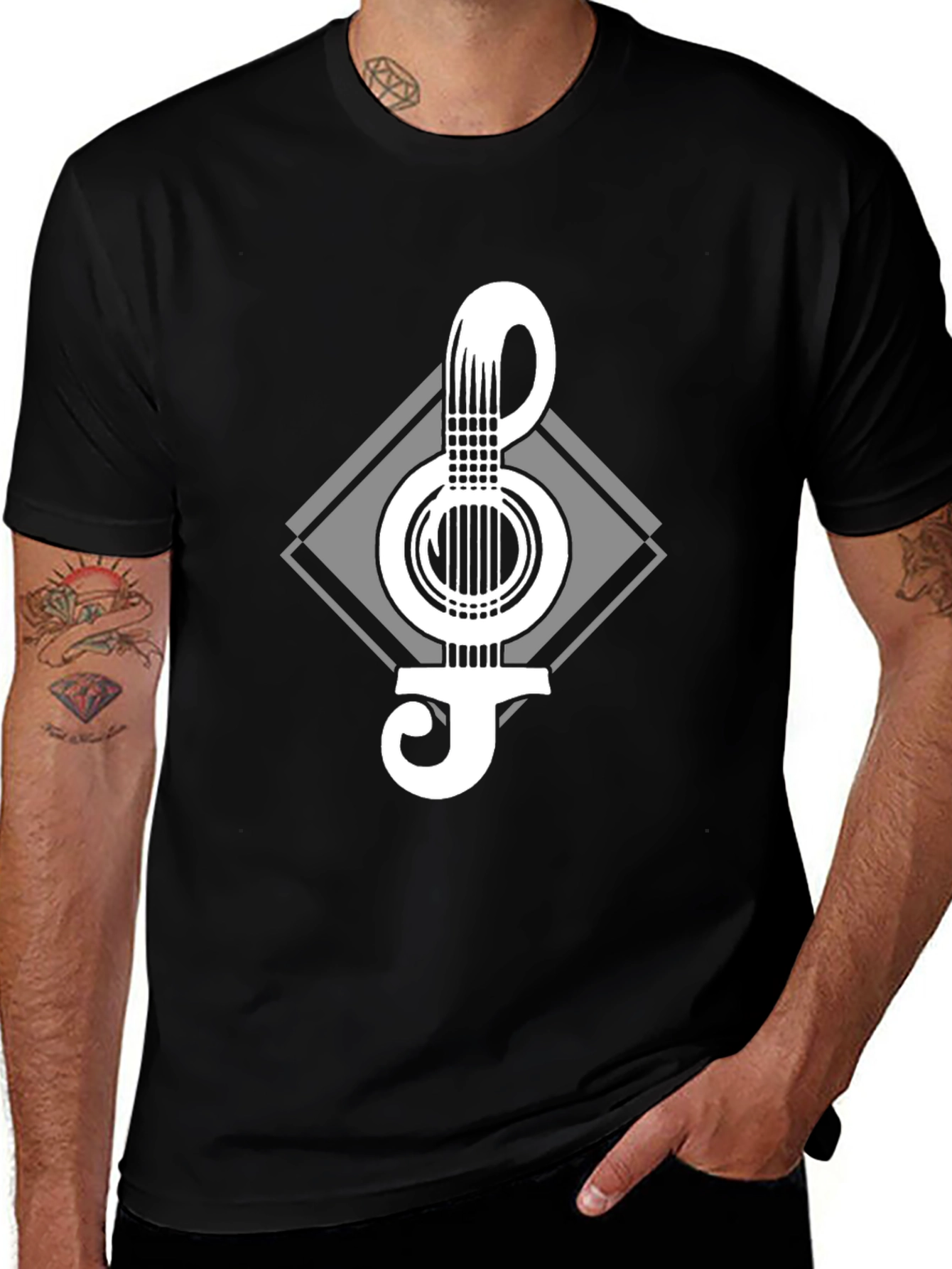 Guitar Treble Clef Graphic Tee