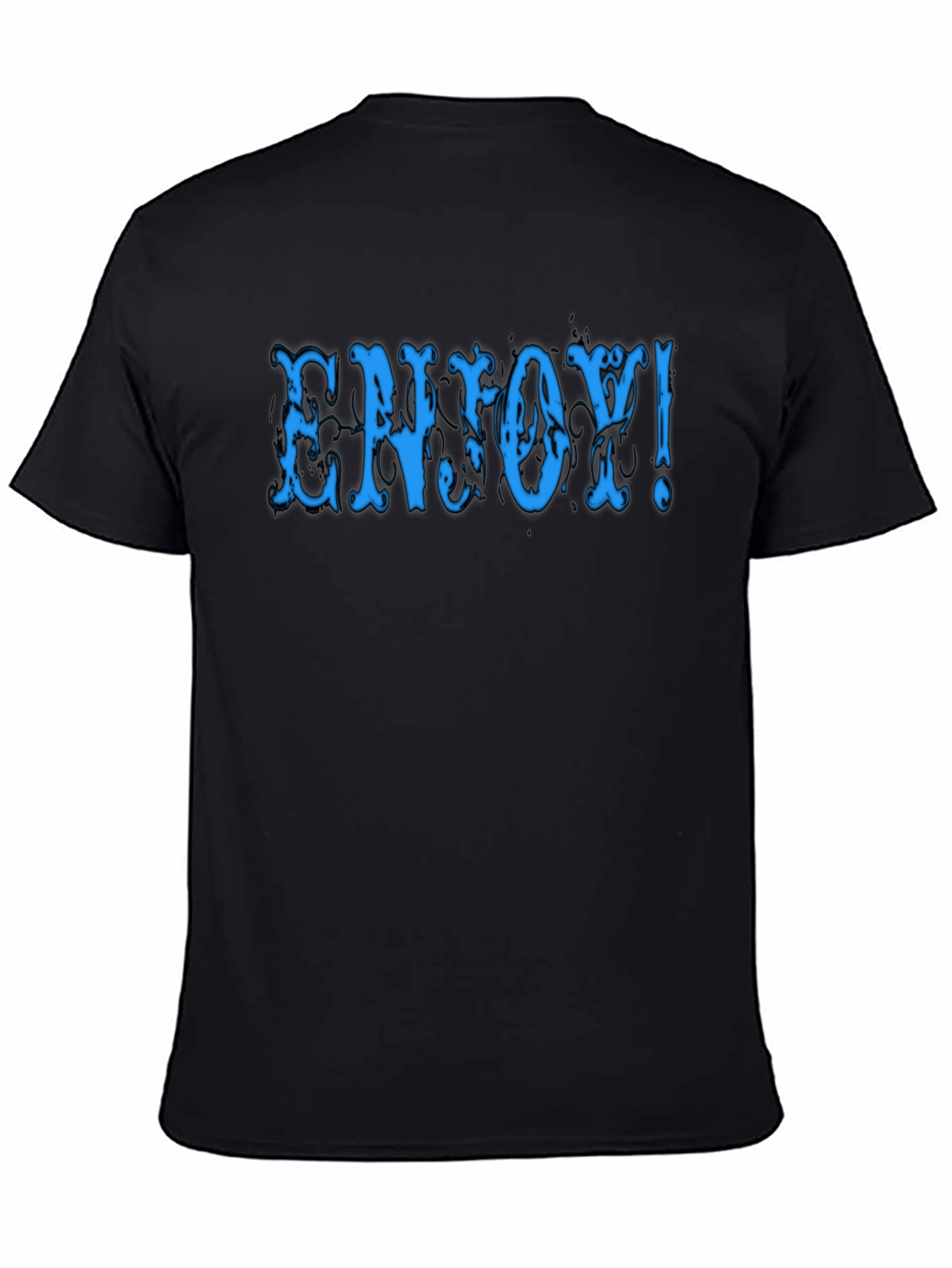 Enjoy! Black Graphic Tee Shirt