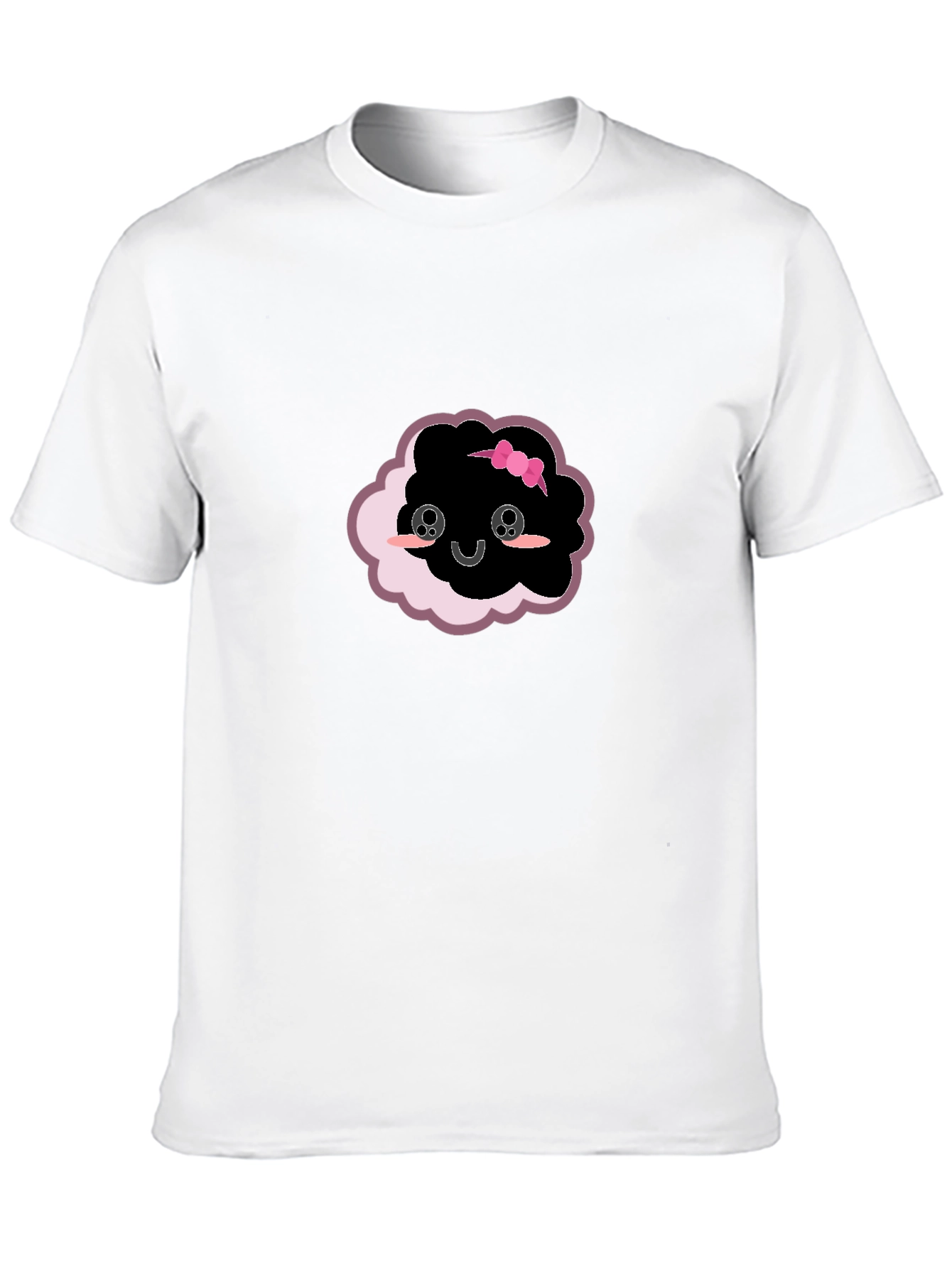 Cute Cloud Kawaii T-Shirt - Black