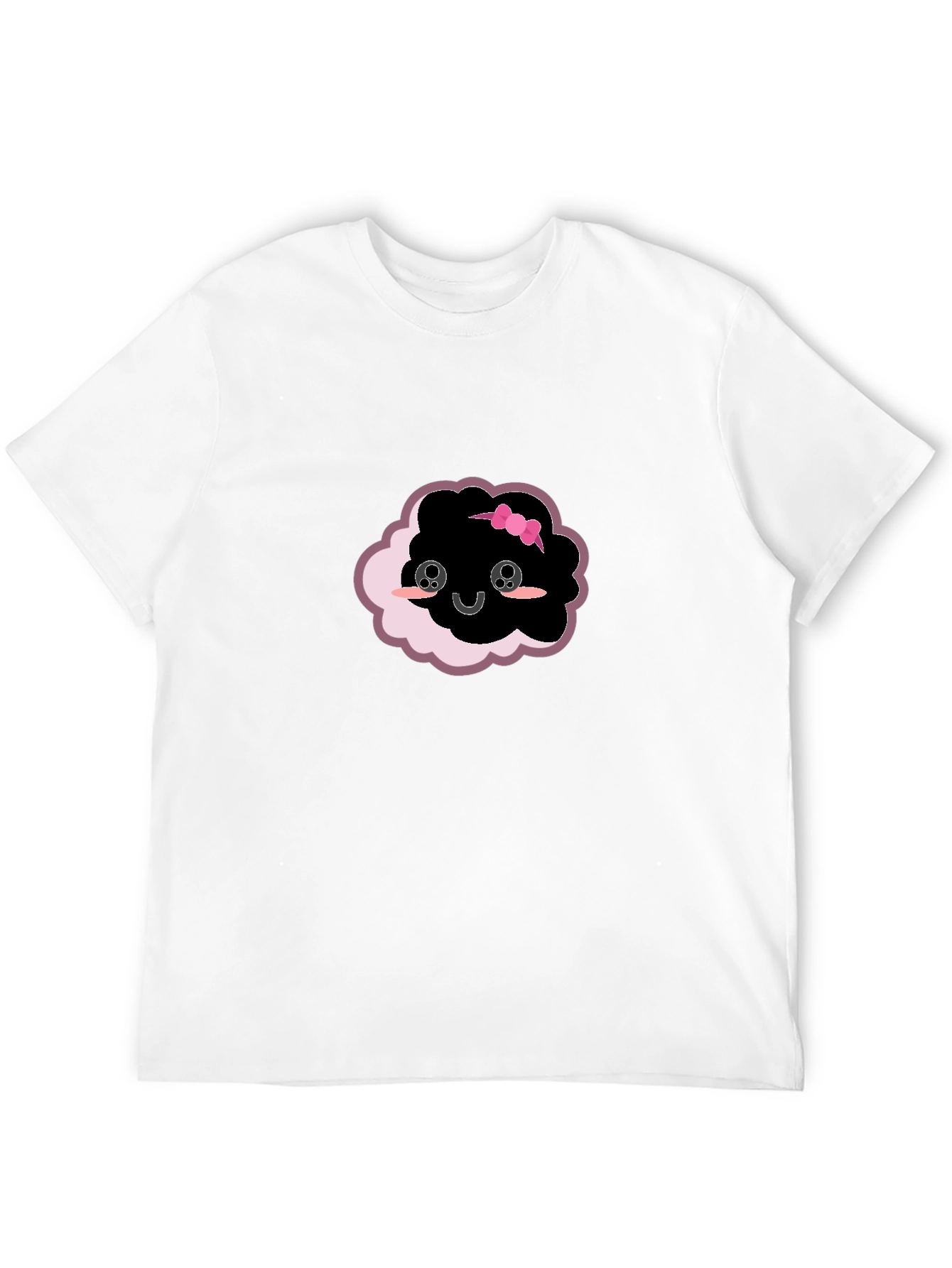 Cute Cloud Kawaii T-Shirt - Black
