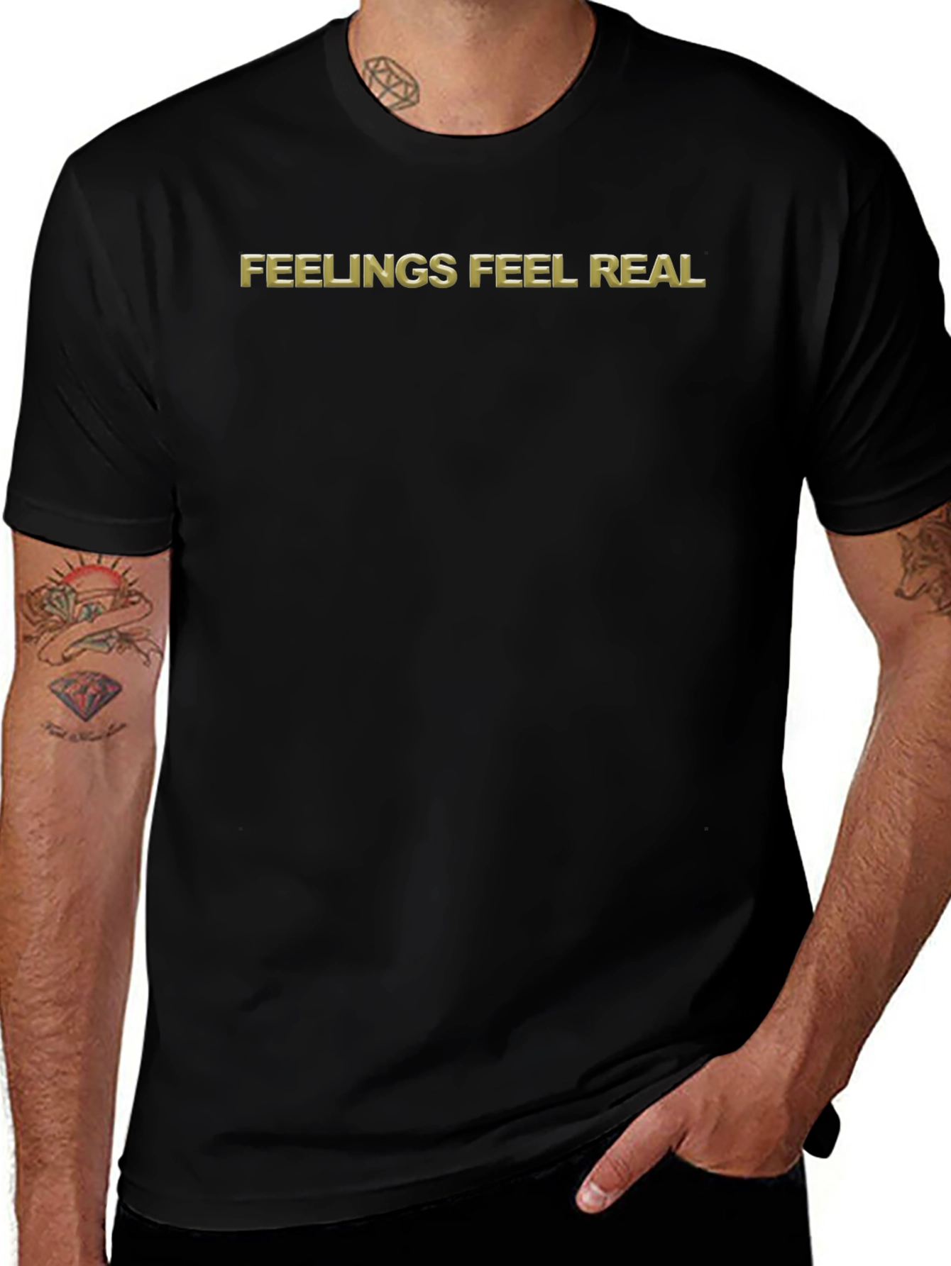 Feelings Feel Real Graphic Tee - Soft Cotton Blend