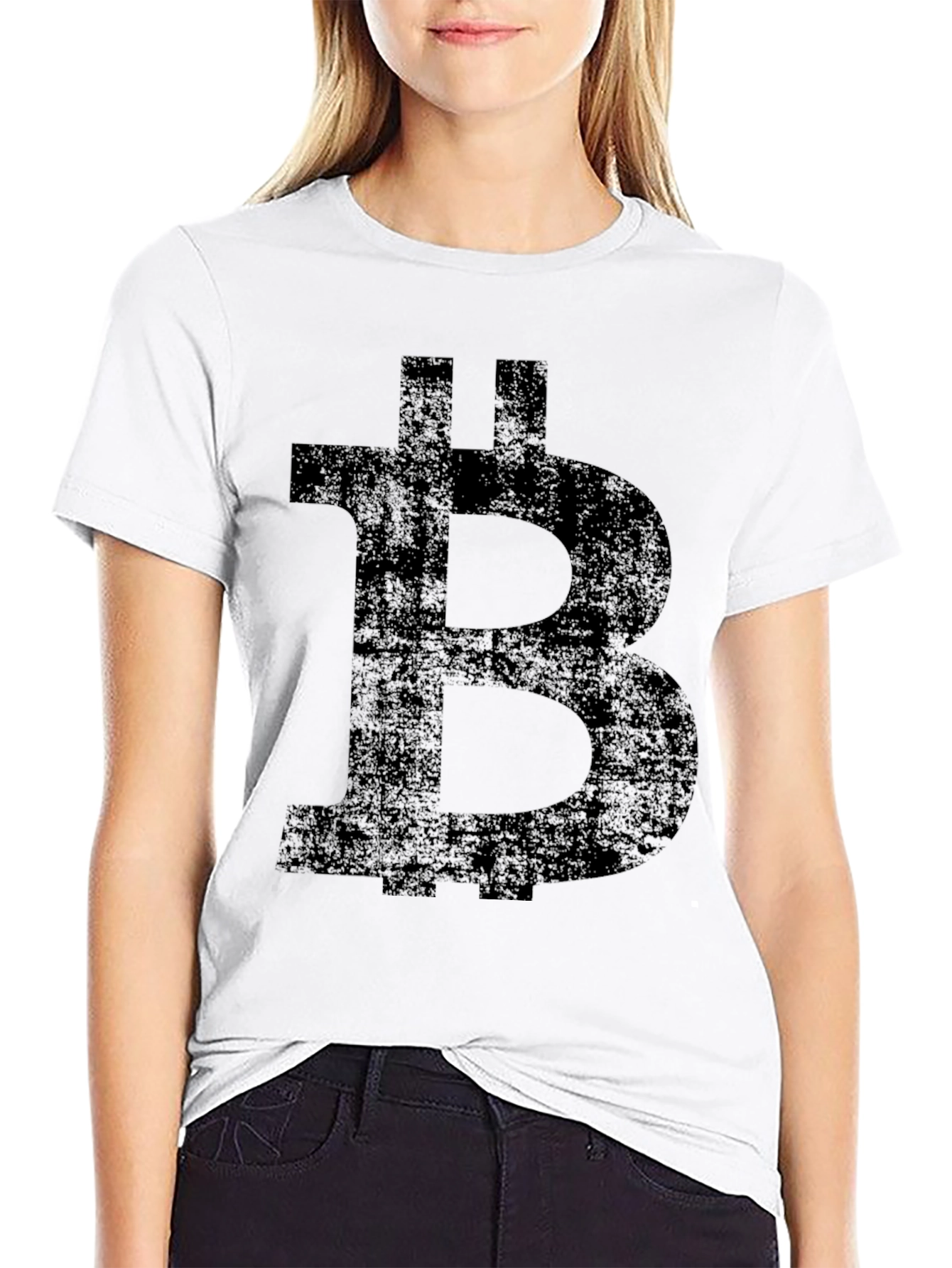 Bitcoin B Logo Black Graphic Tee