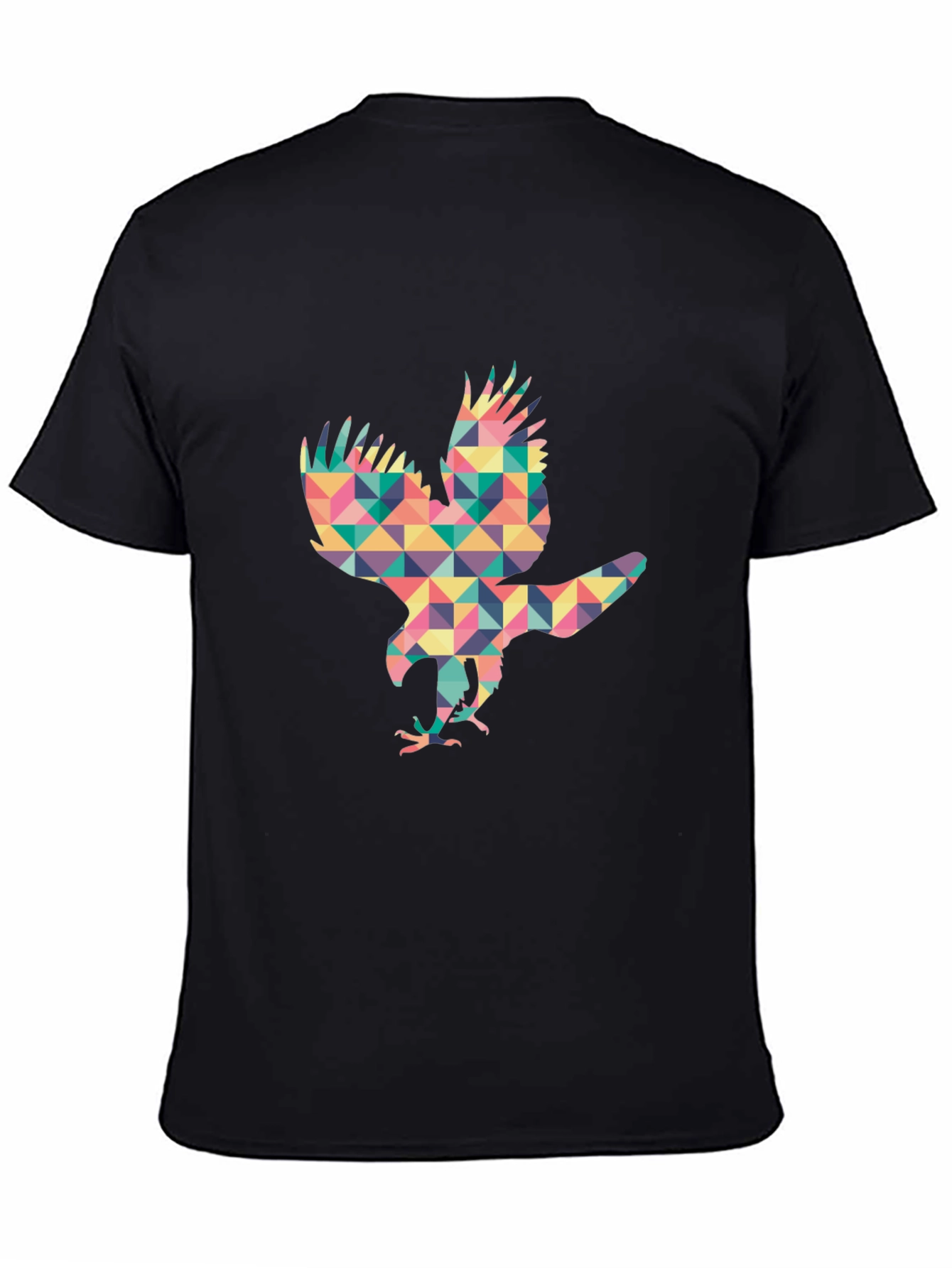 Geometric Eagle Graphic Tee - Stylish Black T-Shirt