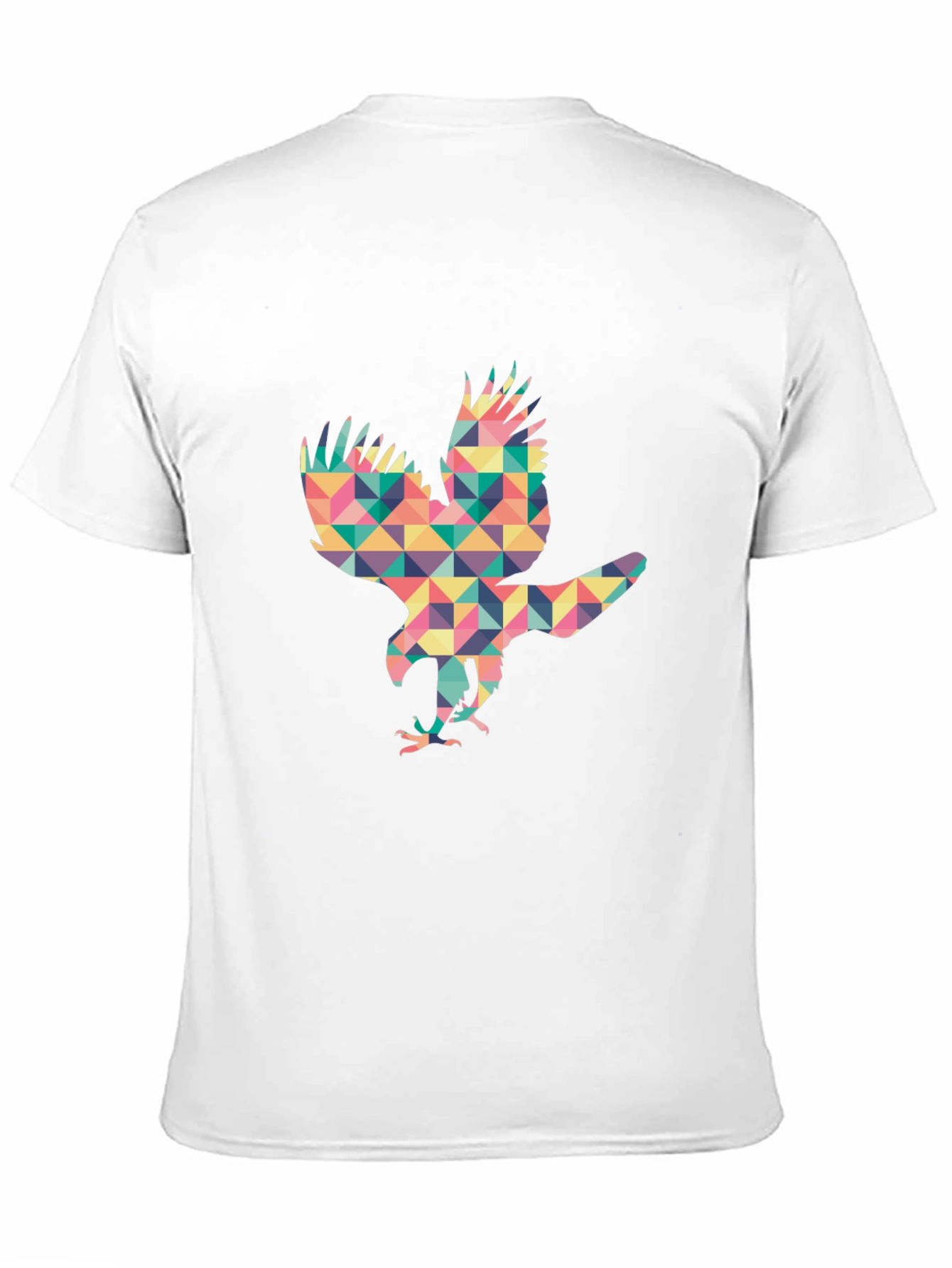 Geometric Eagle Graphic Tee - Stylish Black T-Shirt