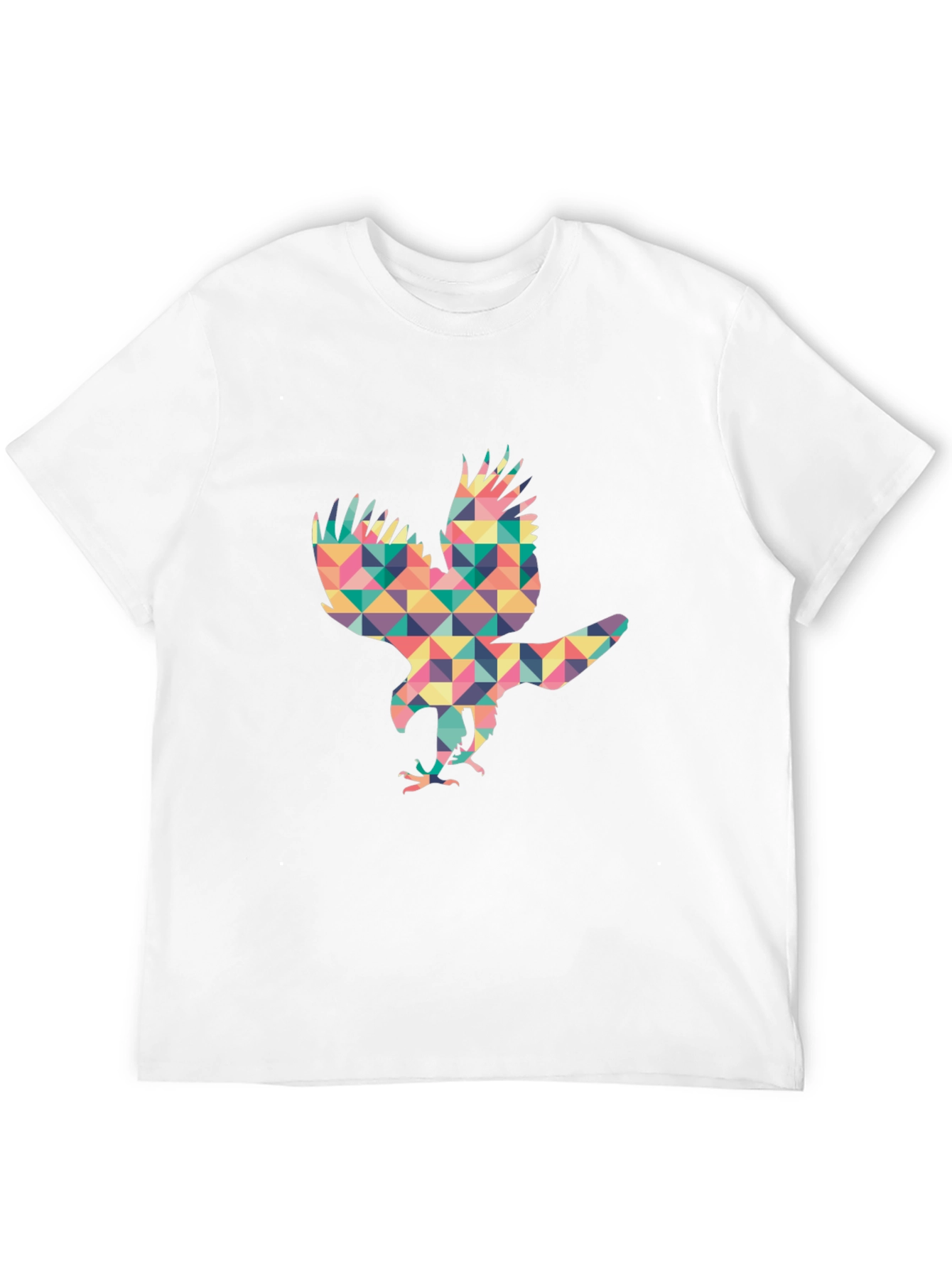 Geometric Eagle Graphic Tee - Stylish Black T-Shirt
