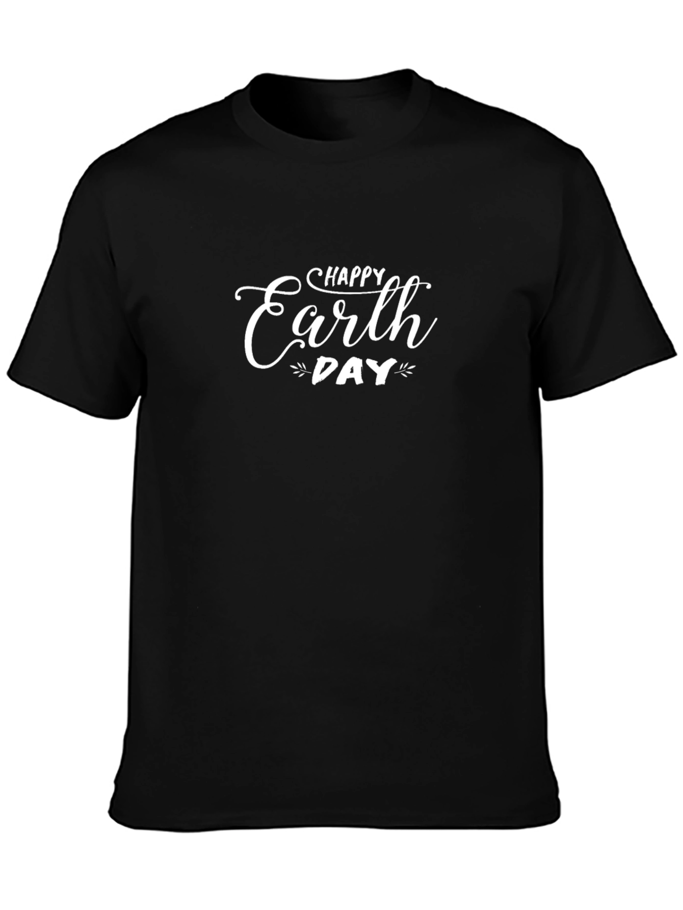 Happy Earth Day T-Shirt - Black Cotton Tee