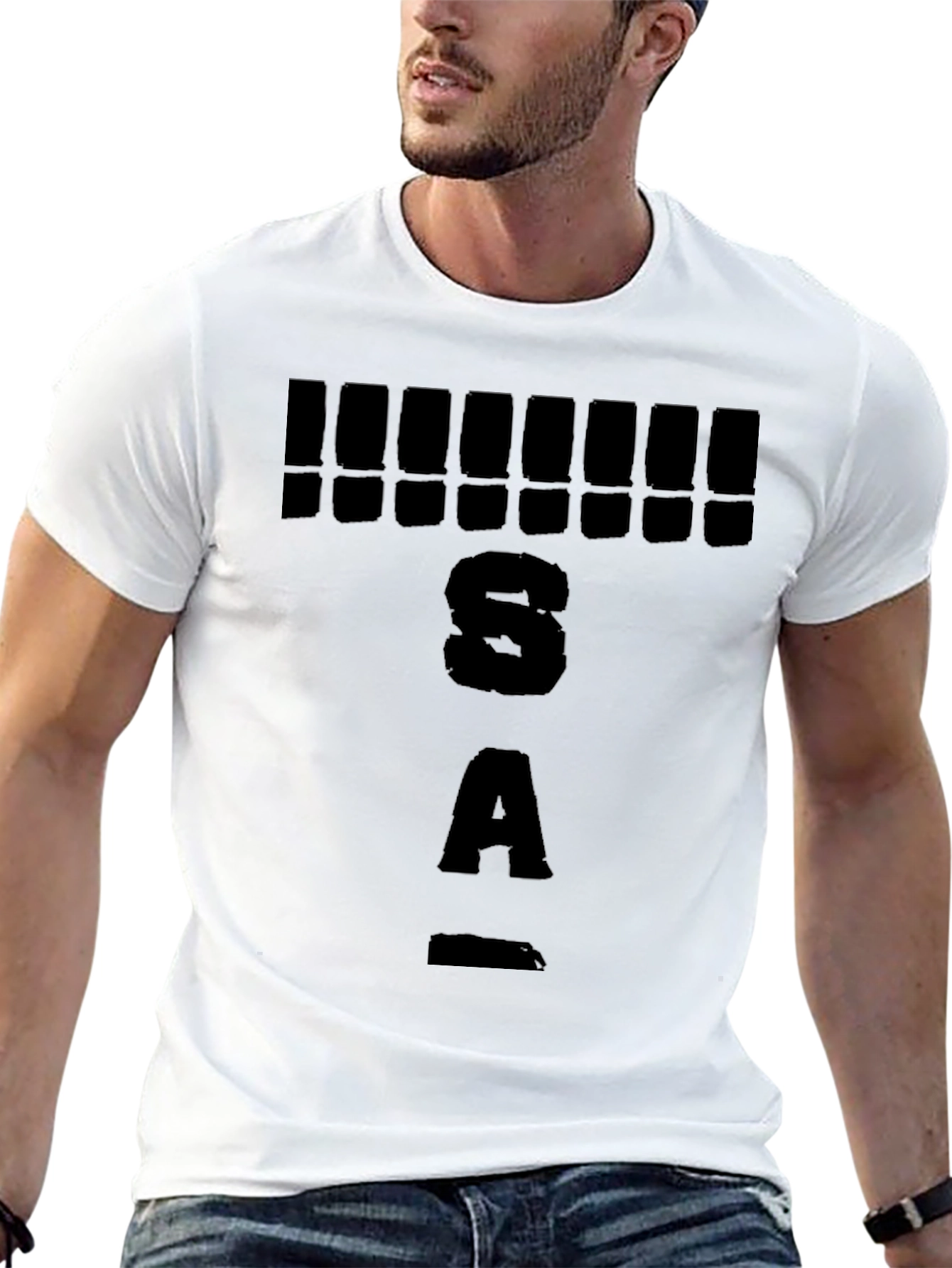 Bold Graphic Tee: S A ! Design