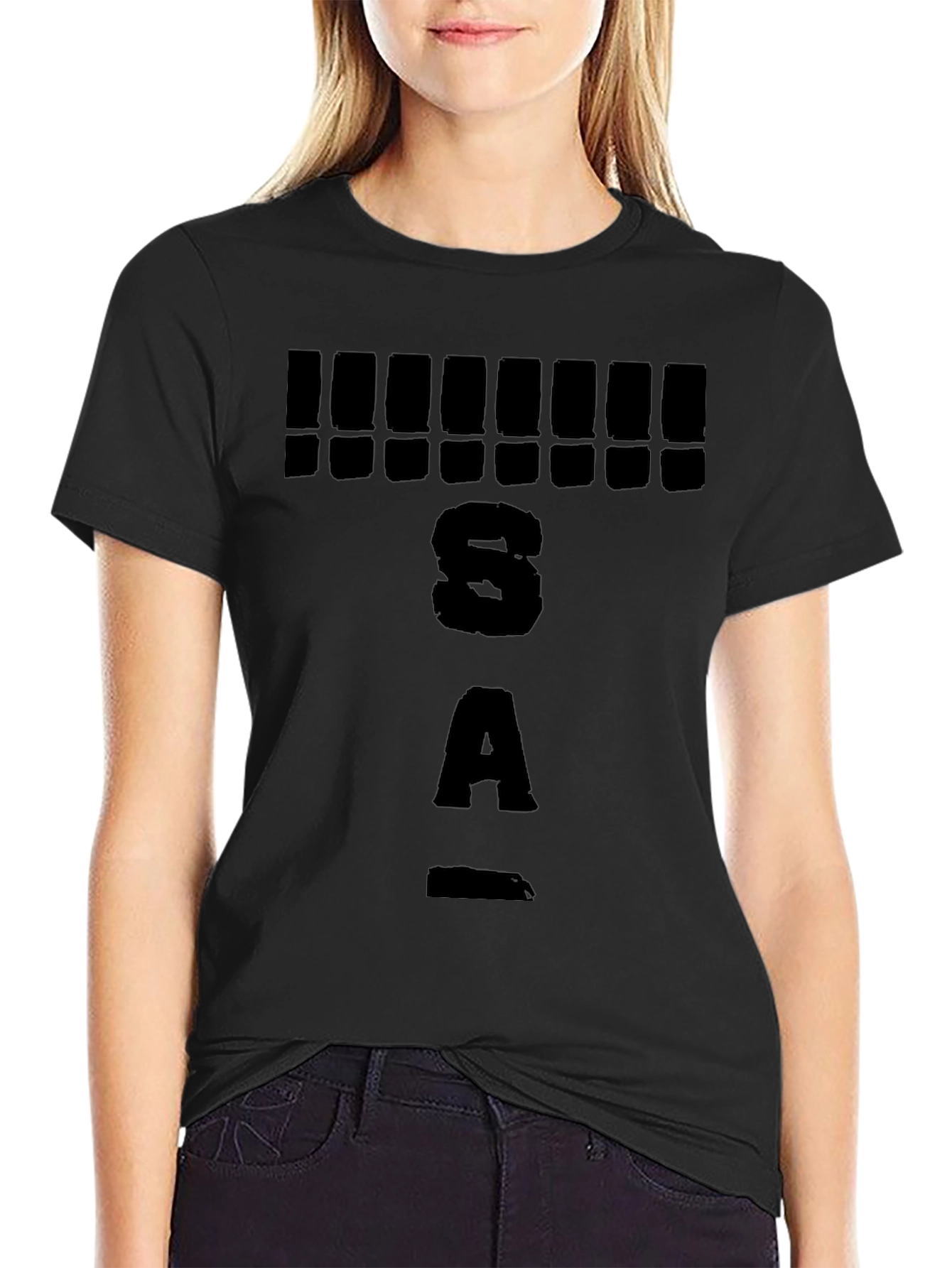 Bold Graphic Tee: S A ! Design