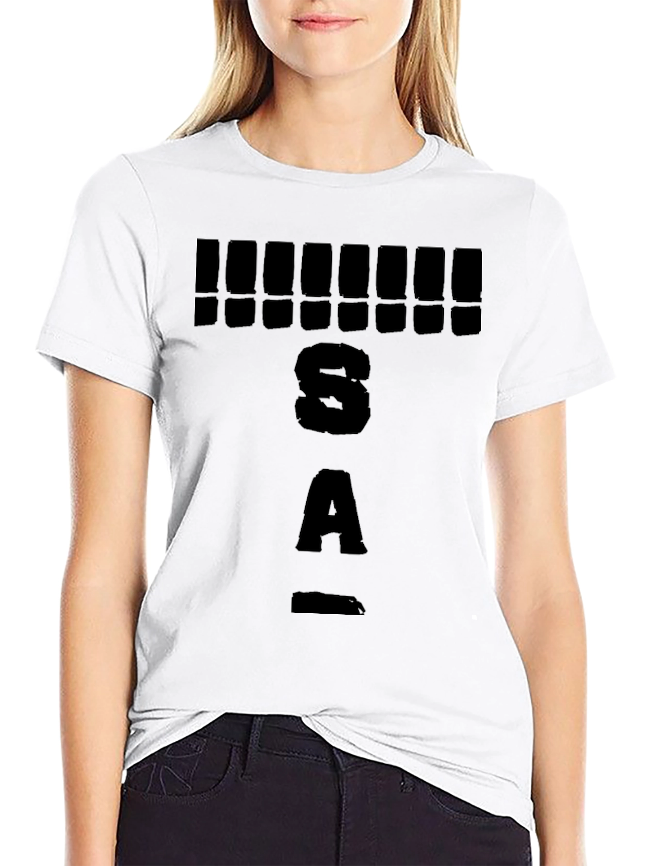 Bold Graphic Tee: S A ! Design
