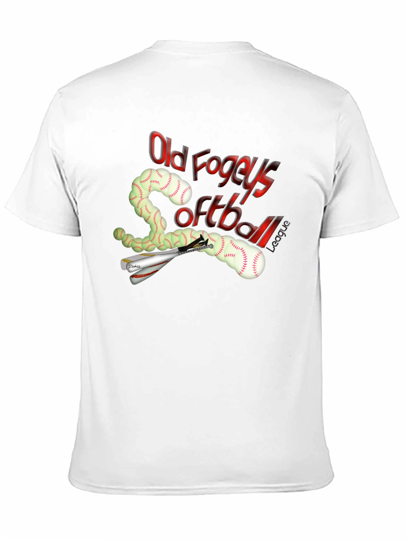 Old Fogeys Softball League T-Shirt - Black