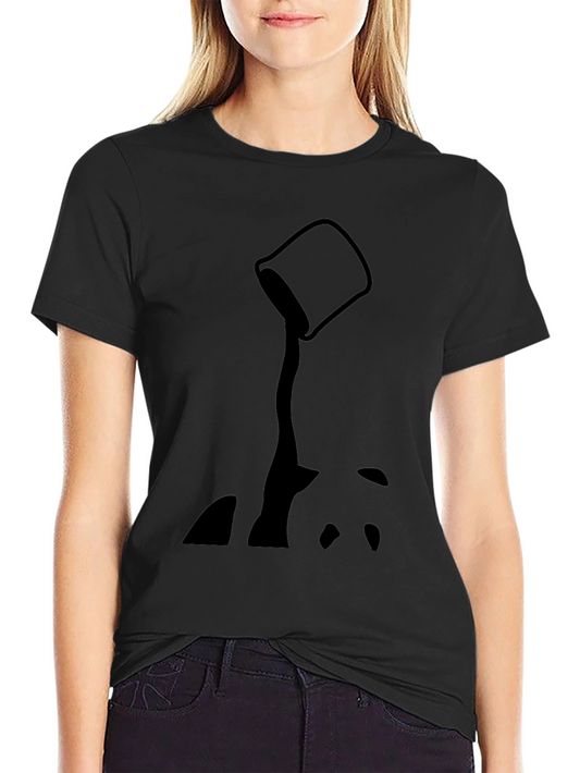 Abstract Paint Pouring Black T-Shirt
