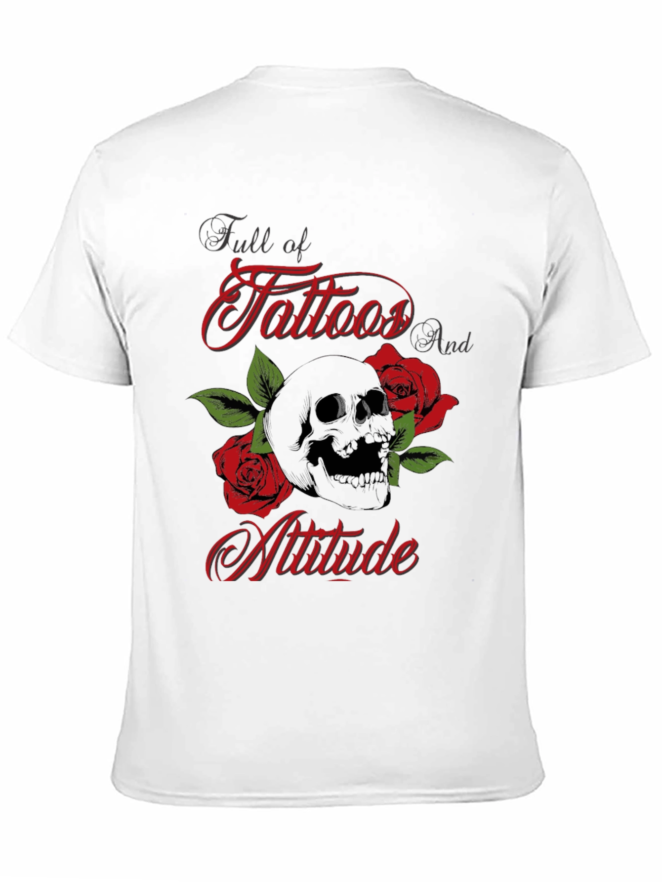 Skull & Roses Tattoo Graphic Tee