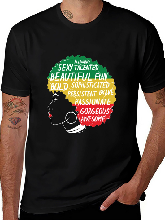 Afro Queen Graphic Tee - Empowering Black Pride Shirt