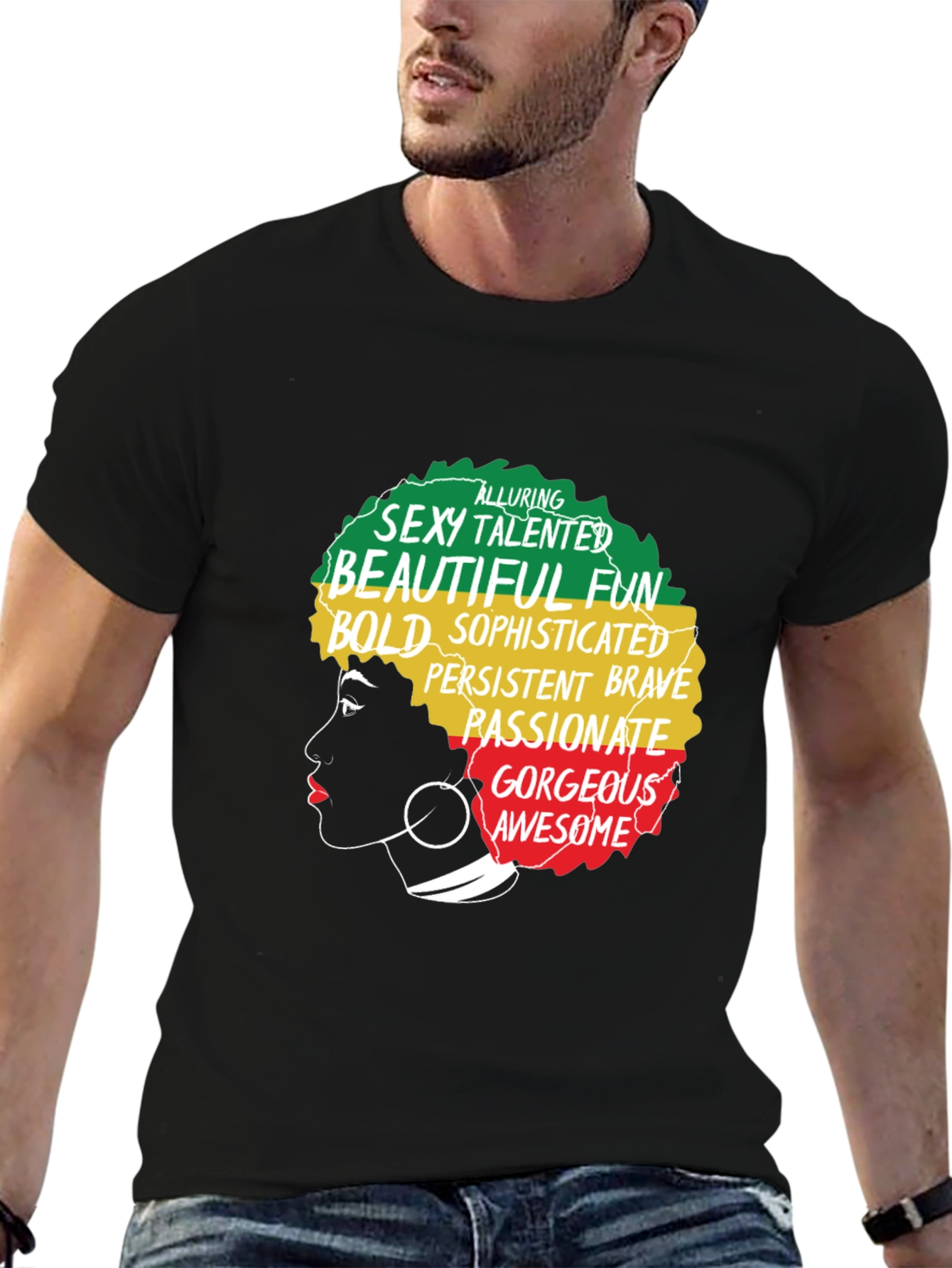 Afro Queen Graphic Tee - Empowering Black Pride Shirt