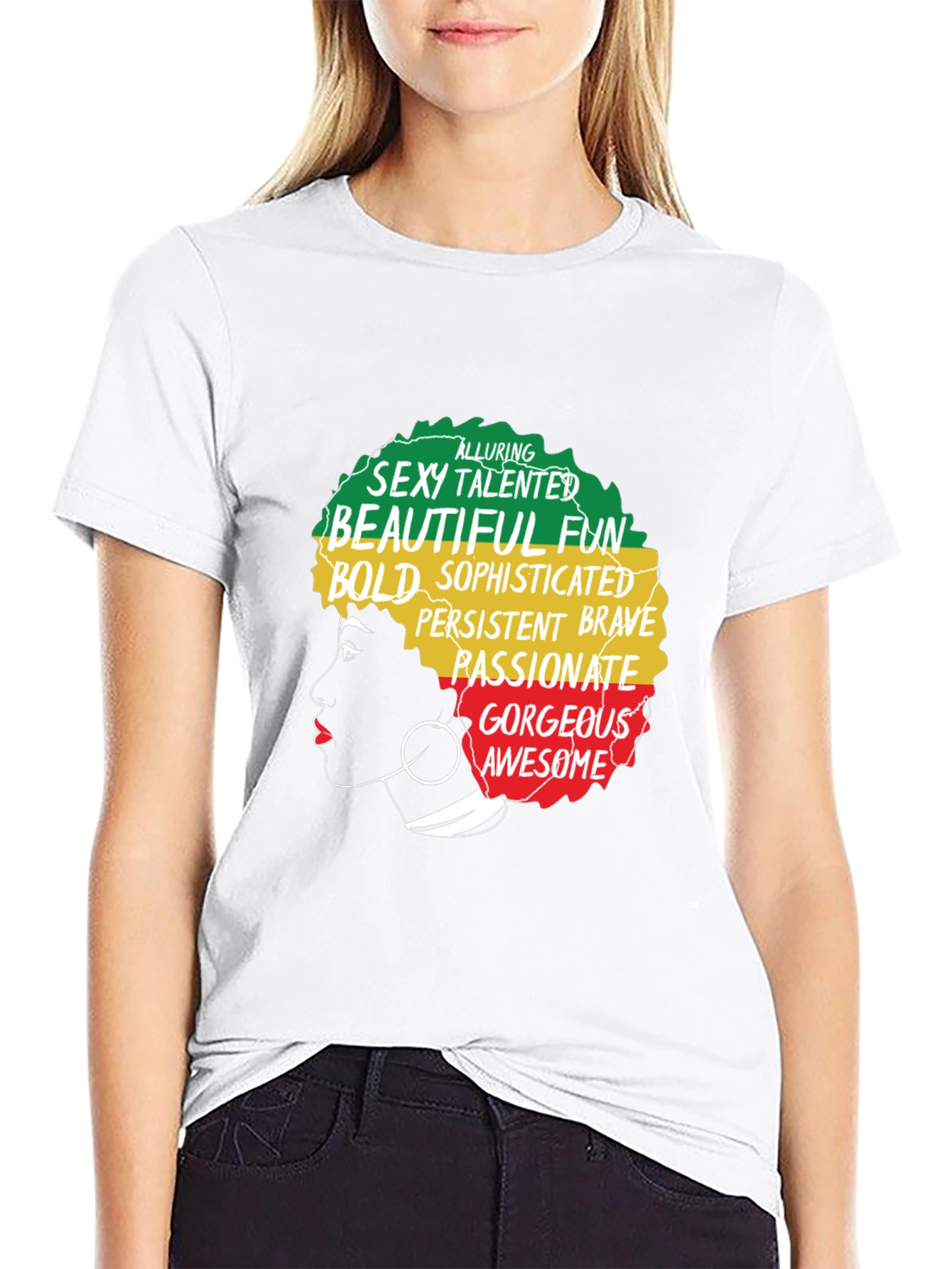 Afro Queen Graphic Tee - Empowering Black Pride Shirt