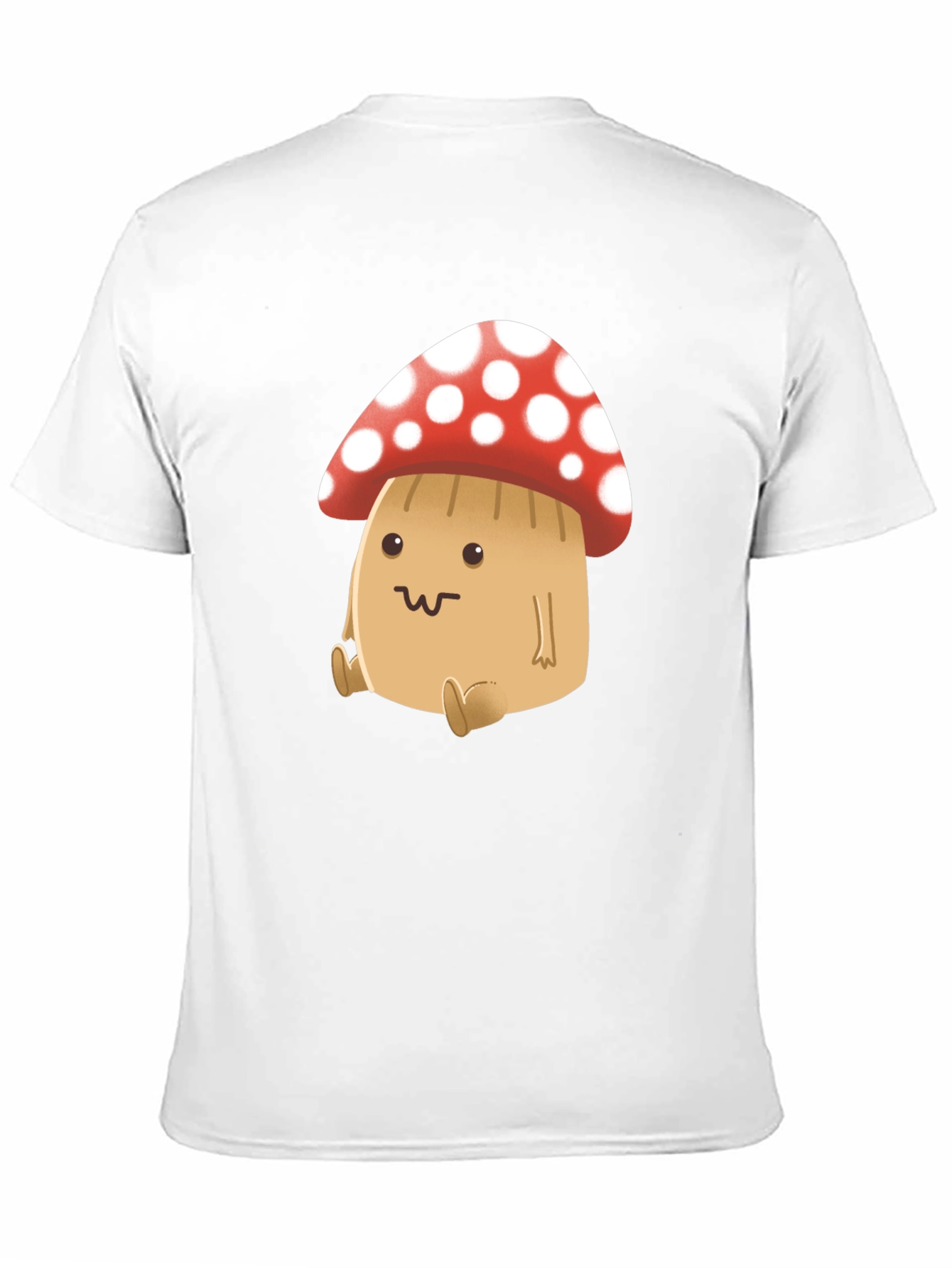 Cute Mushroom Graphic Tee - Black