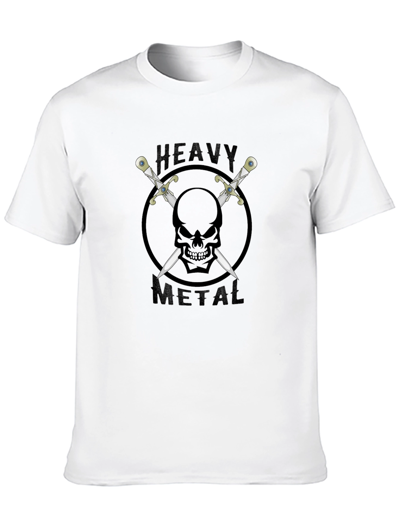 Heavy Metal Skull & Swords Graphic Tee