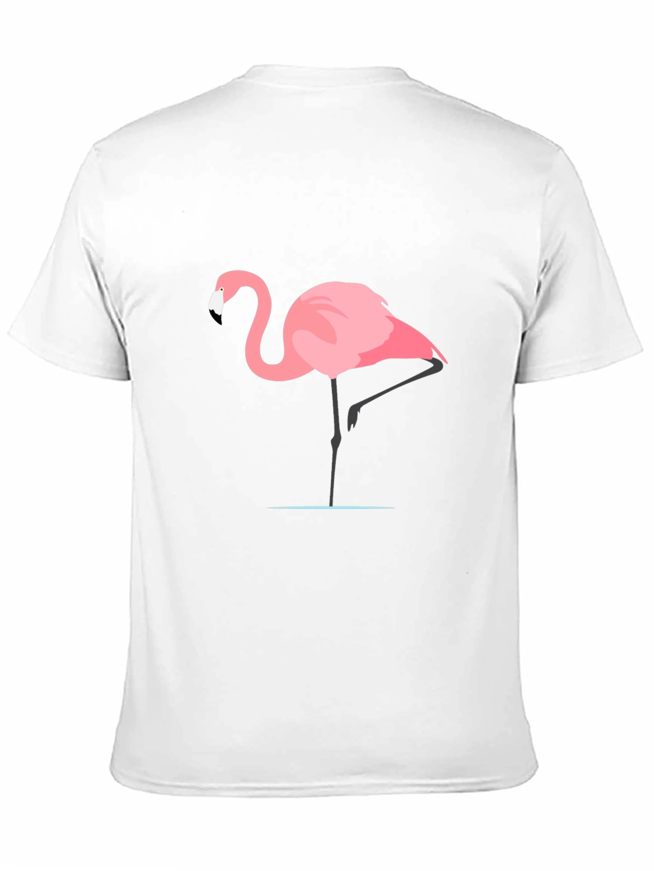 Flamingo Graphic Tee - Black Casual T-Shirt