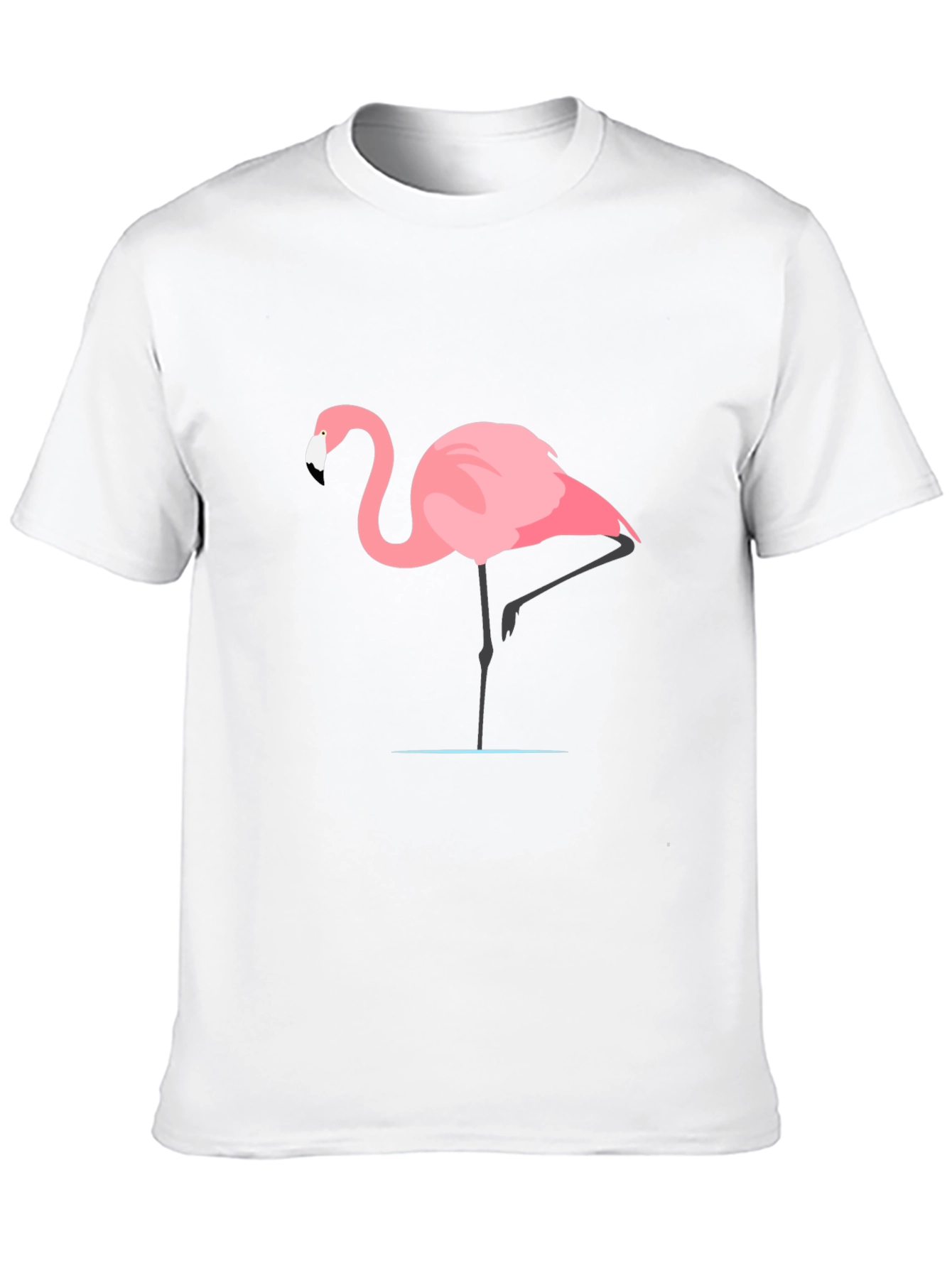 Flamingo Graphic Tee - Black Casual T-Shirt