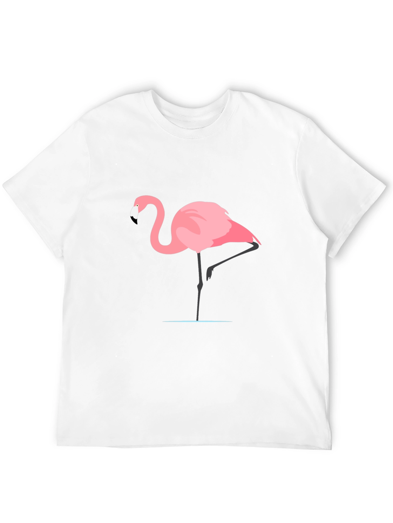 Flamingo Graphic Tee - Black Casual T-Shirt