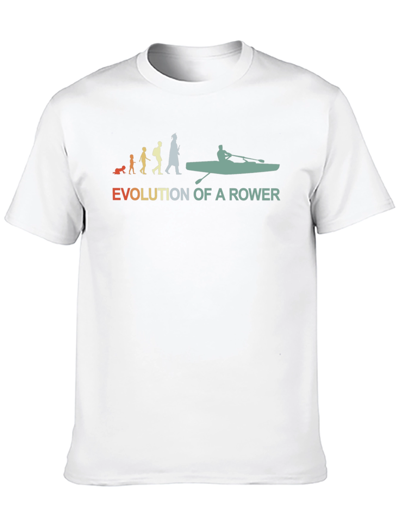 Evolution of a Rower Black T-Shirt