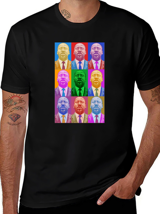 MLK Pop Art T-Shirt:  Retro Style Civil Rights Icon Tee