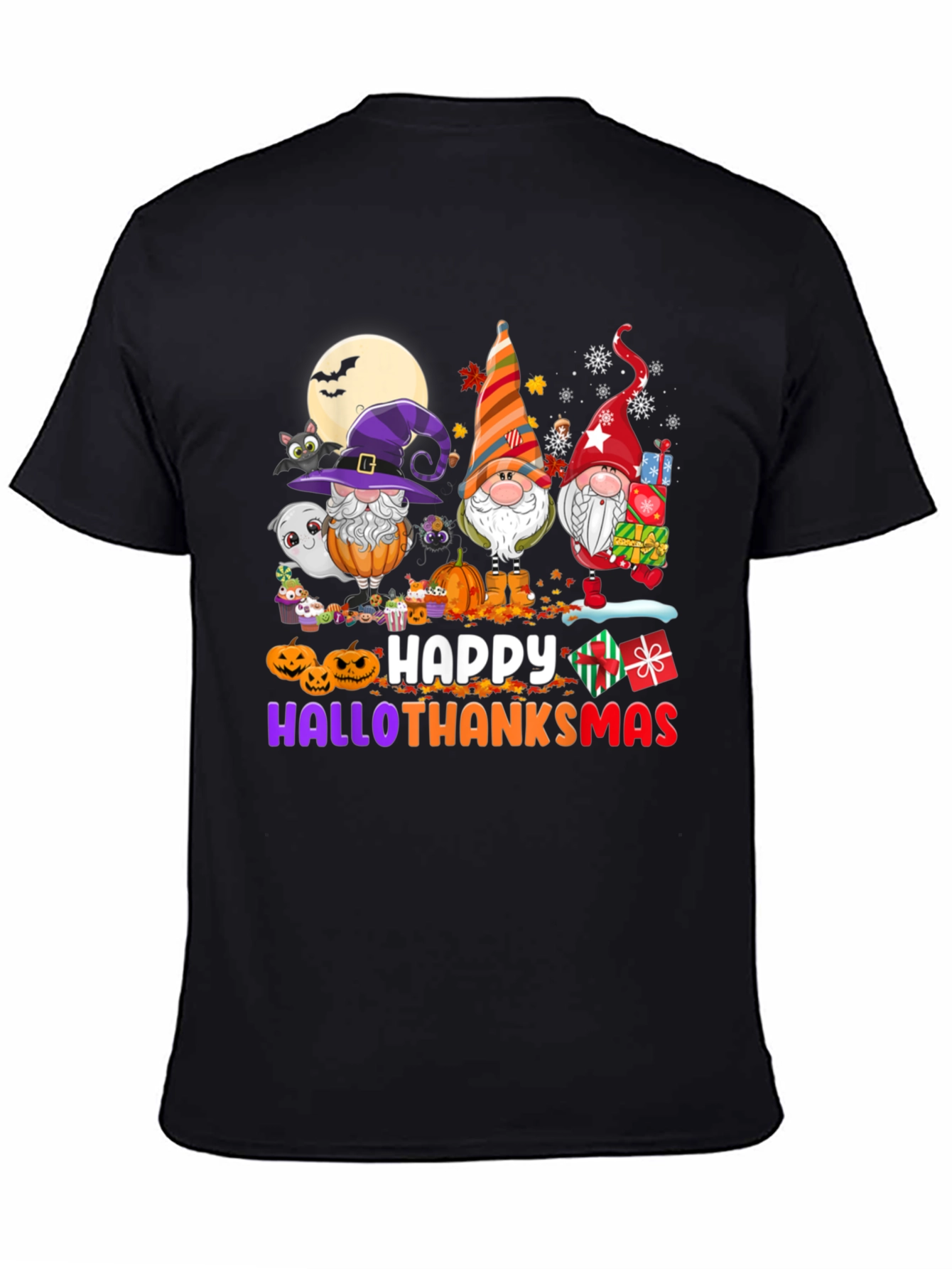HalloThanksMas Gnomes T-Shirt