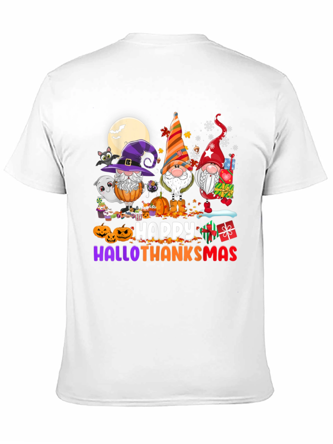HalloThanksMas Gnomes T-Shirt