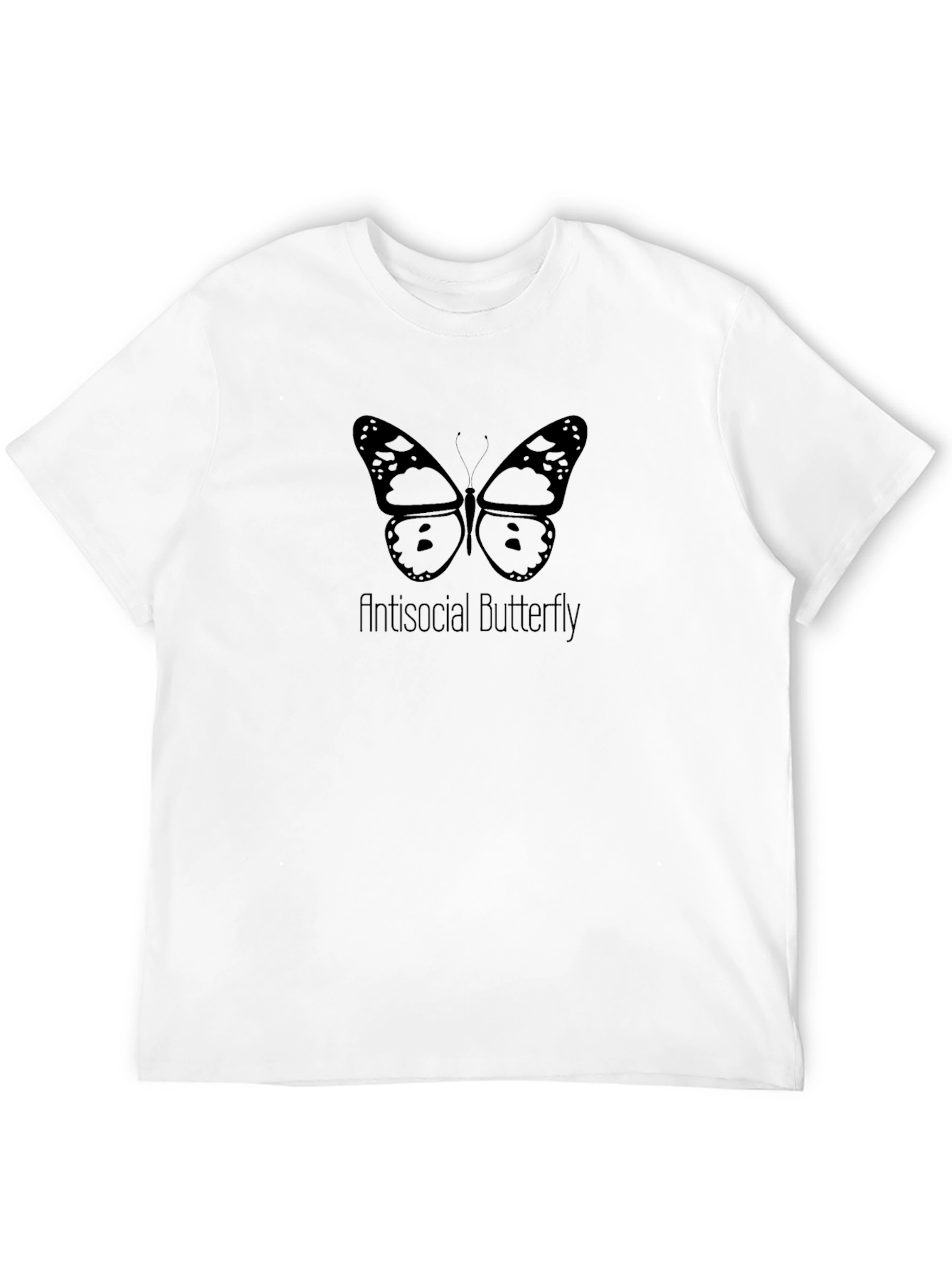 Antisocial Butterfly Graphic Tee - Dark Humor T-Shirt