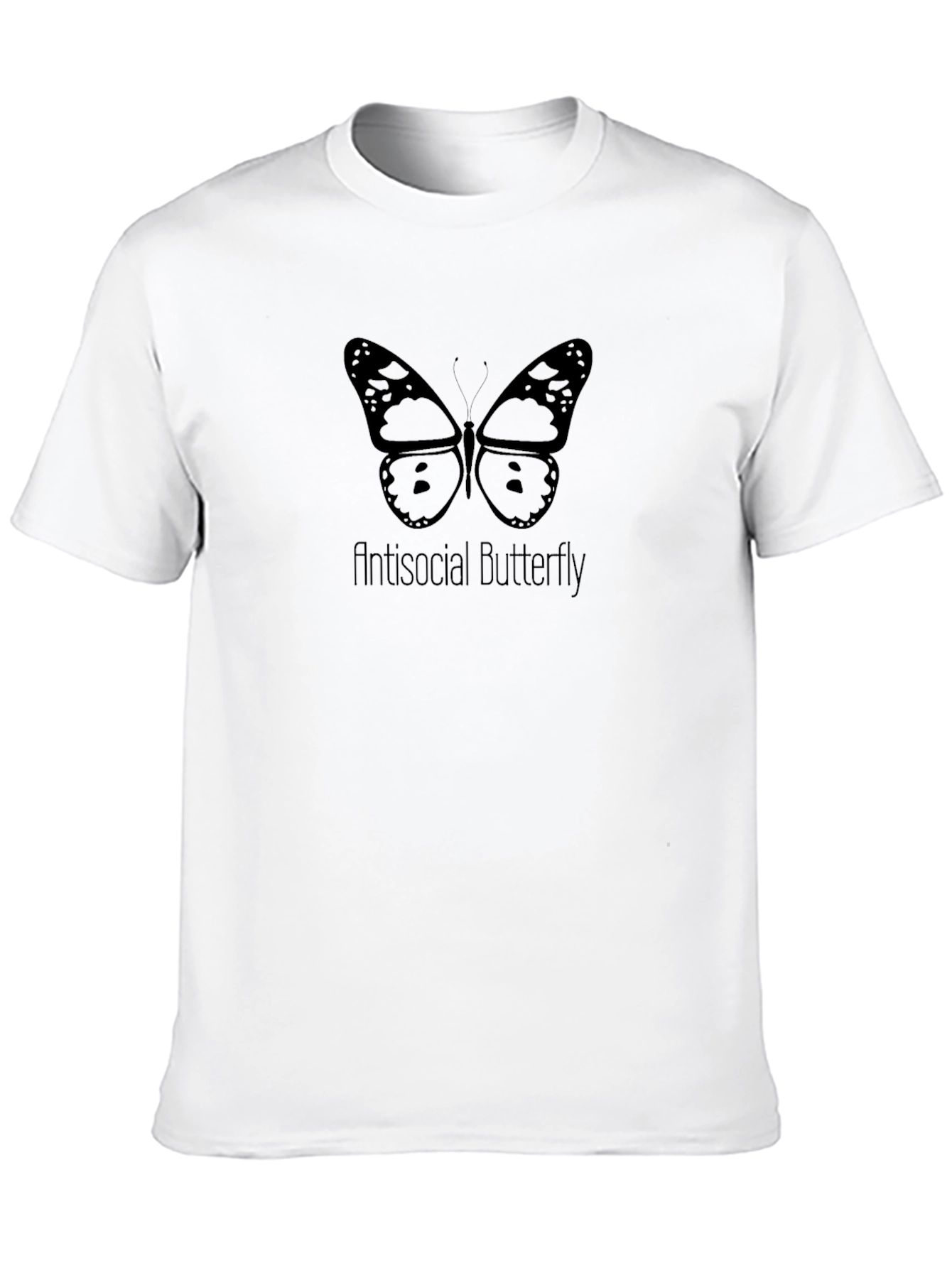Antisocial Butterfly Graphic Tee - Dark Humor T-Shirt