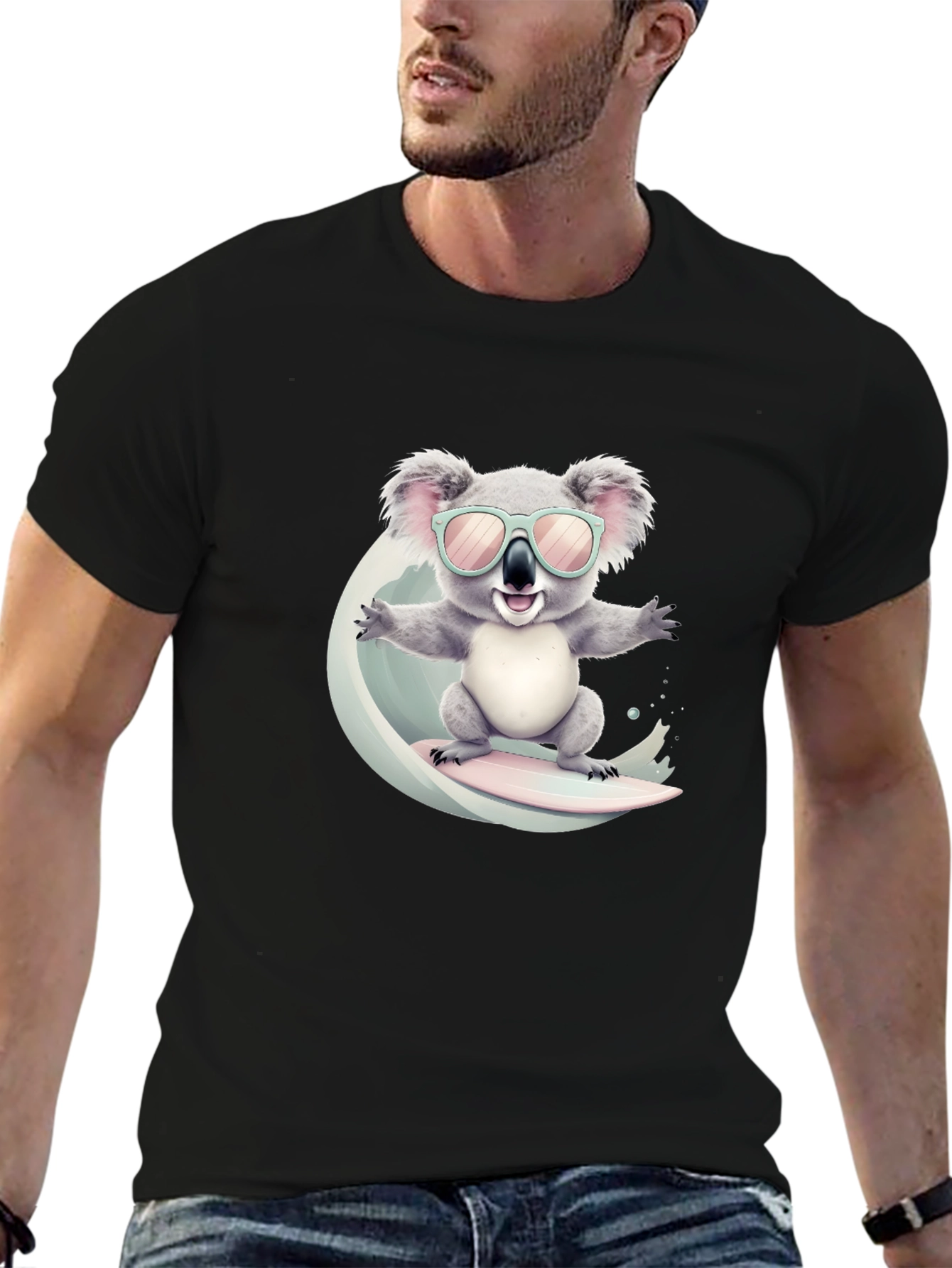 Cool Koala Surfing Graphic Tee