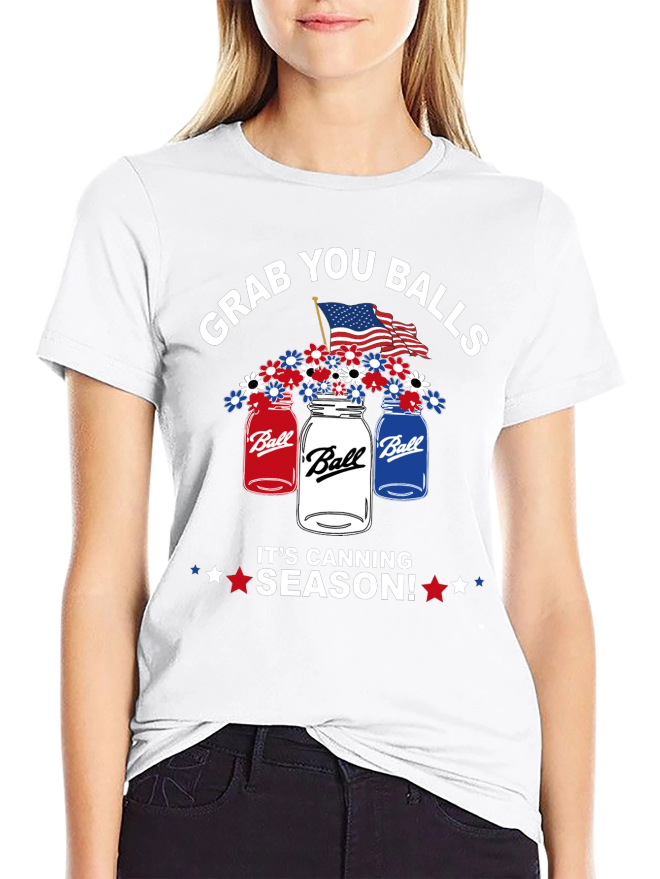 Grab You Balls Canning Season Patriotic T-Shirt