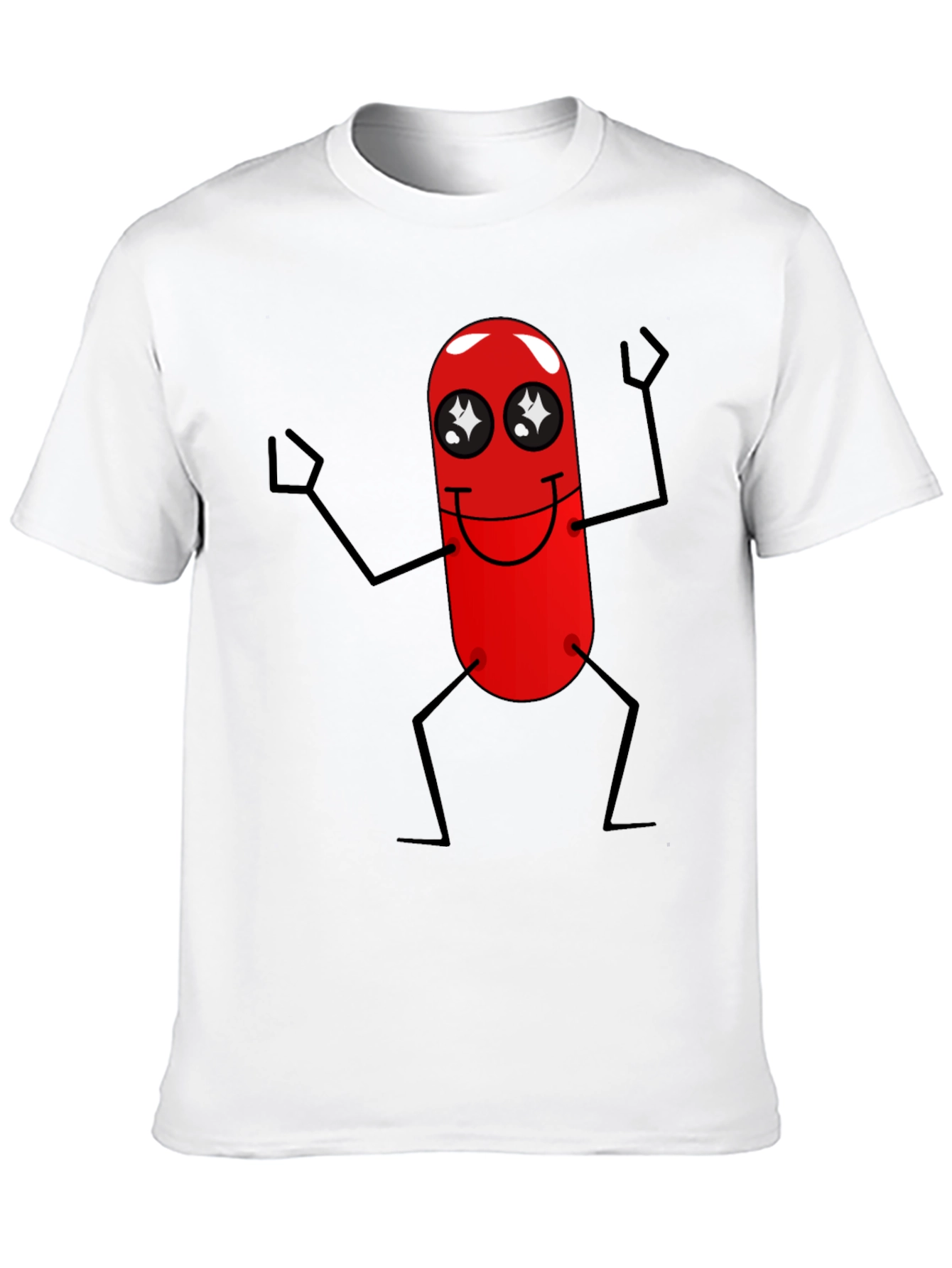 Funny Red Pill Character Black T-Shirt